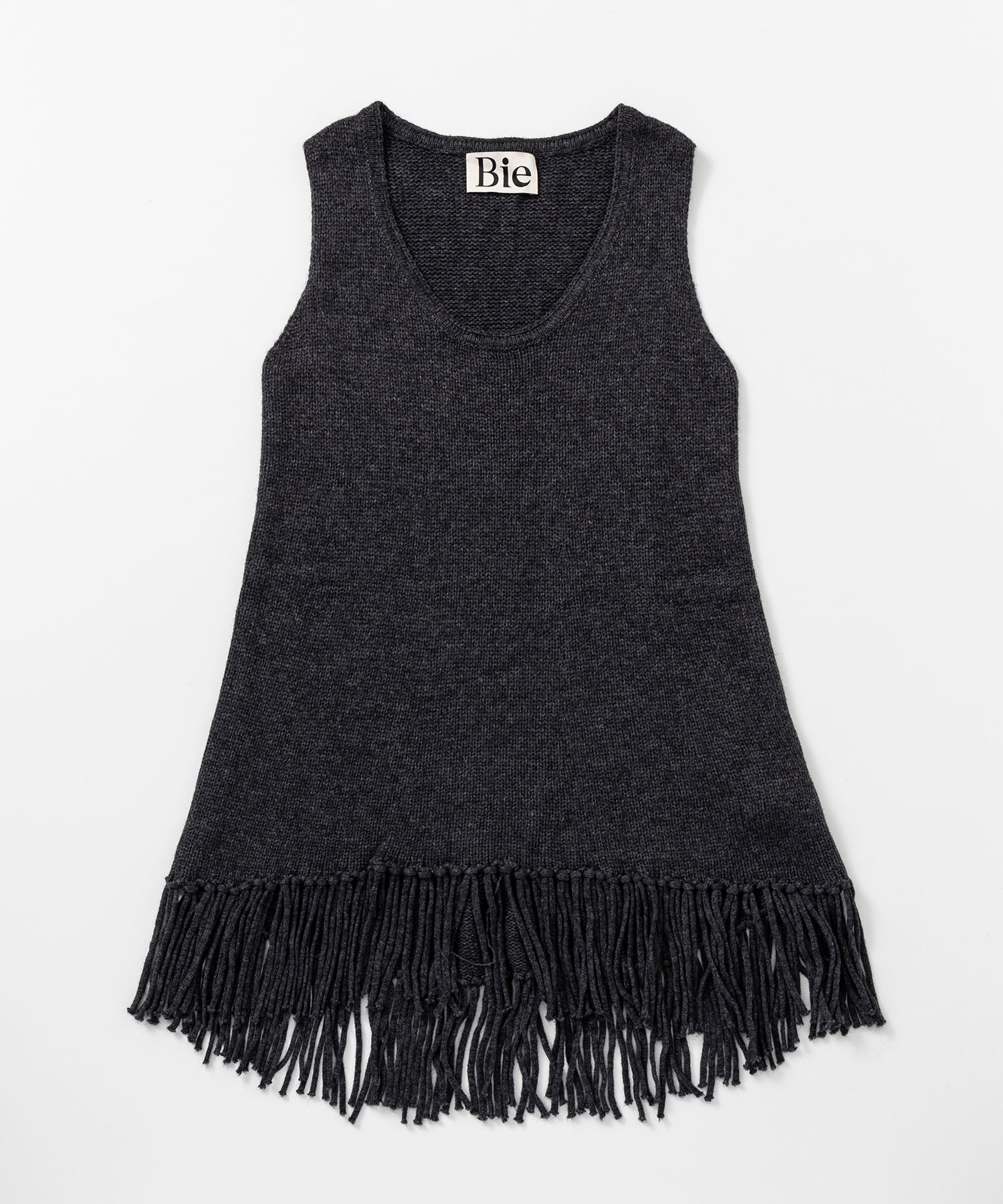 フリンジニットチュニック