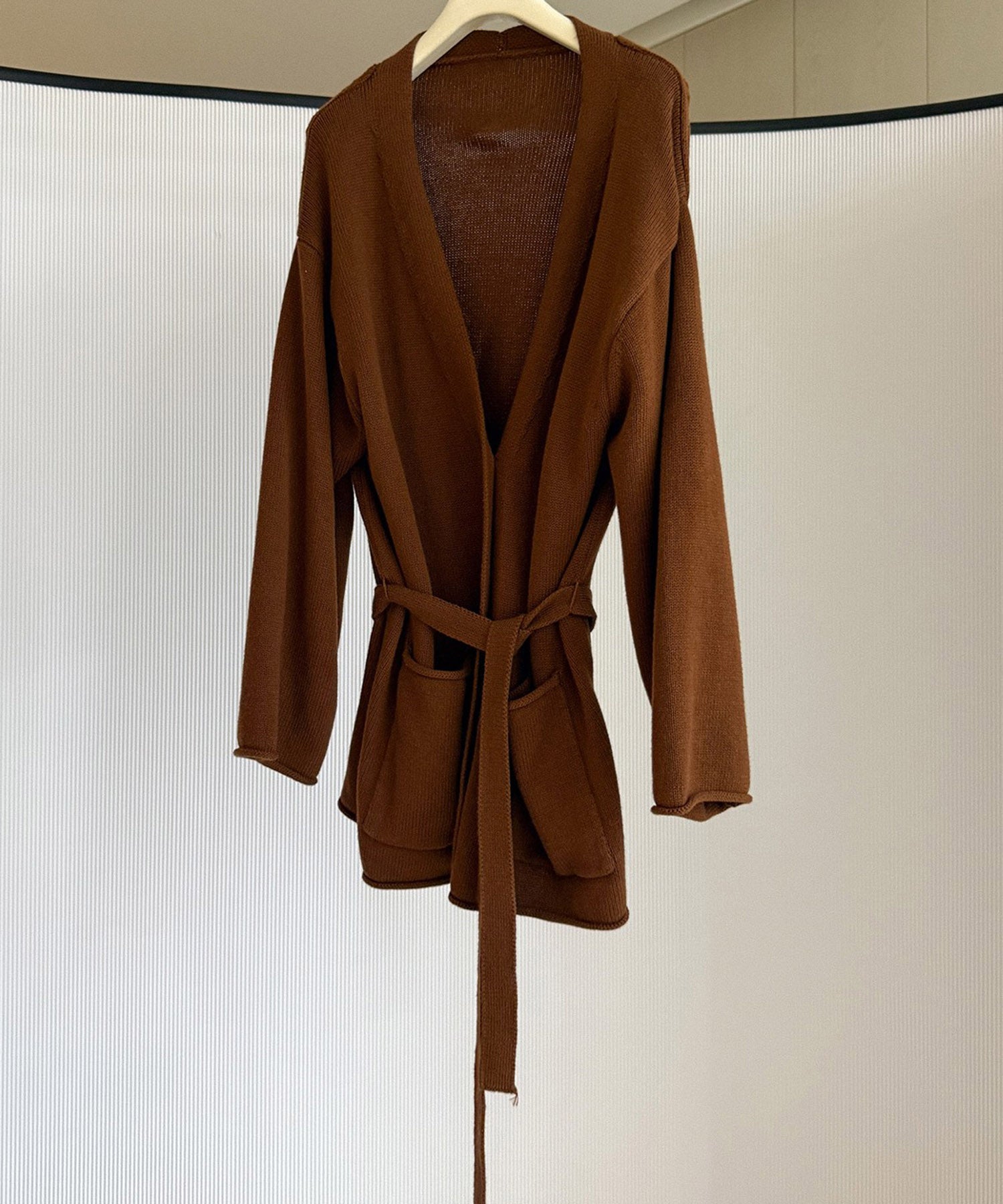 【12月上旬お届け予約商品】カシミヤブレンド ロングカーディガン