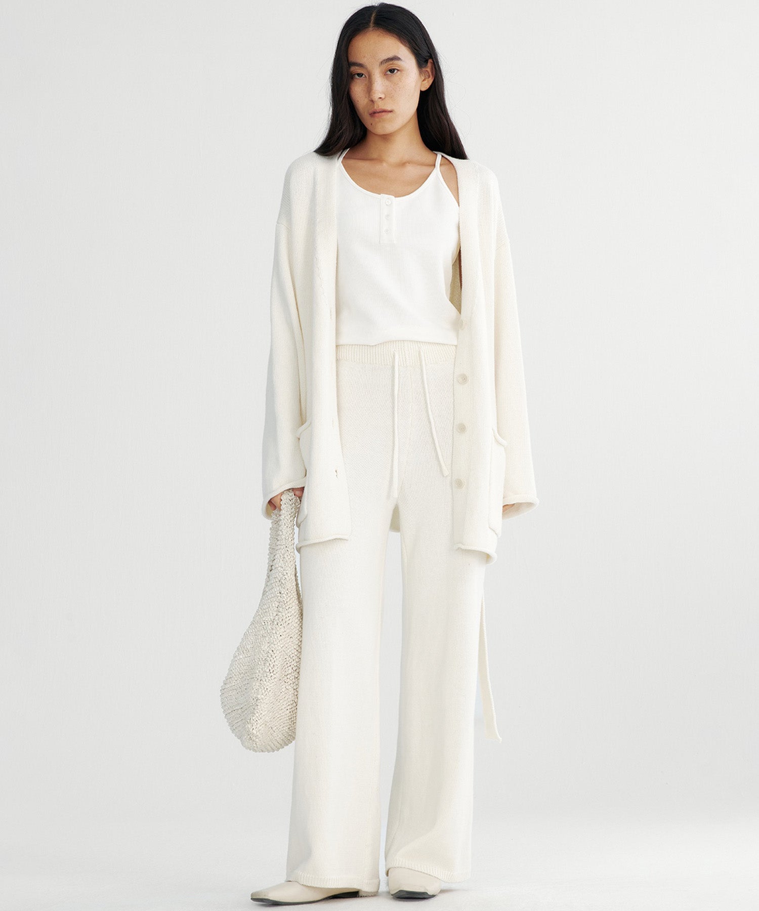 【12月上旬お届け予約商品】カシミヤブレンド ロングカーディガン