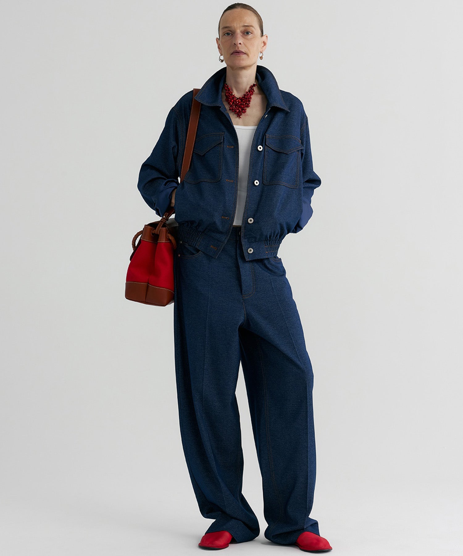 【12月上旬お届け予約商品】デニムライク ショートジャケット