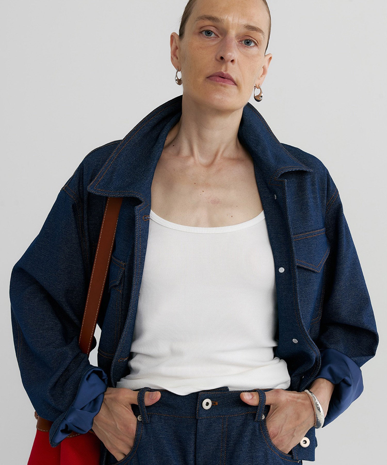 【12月上旬お届け予約商品】デニムライク ショートジャケット