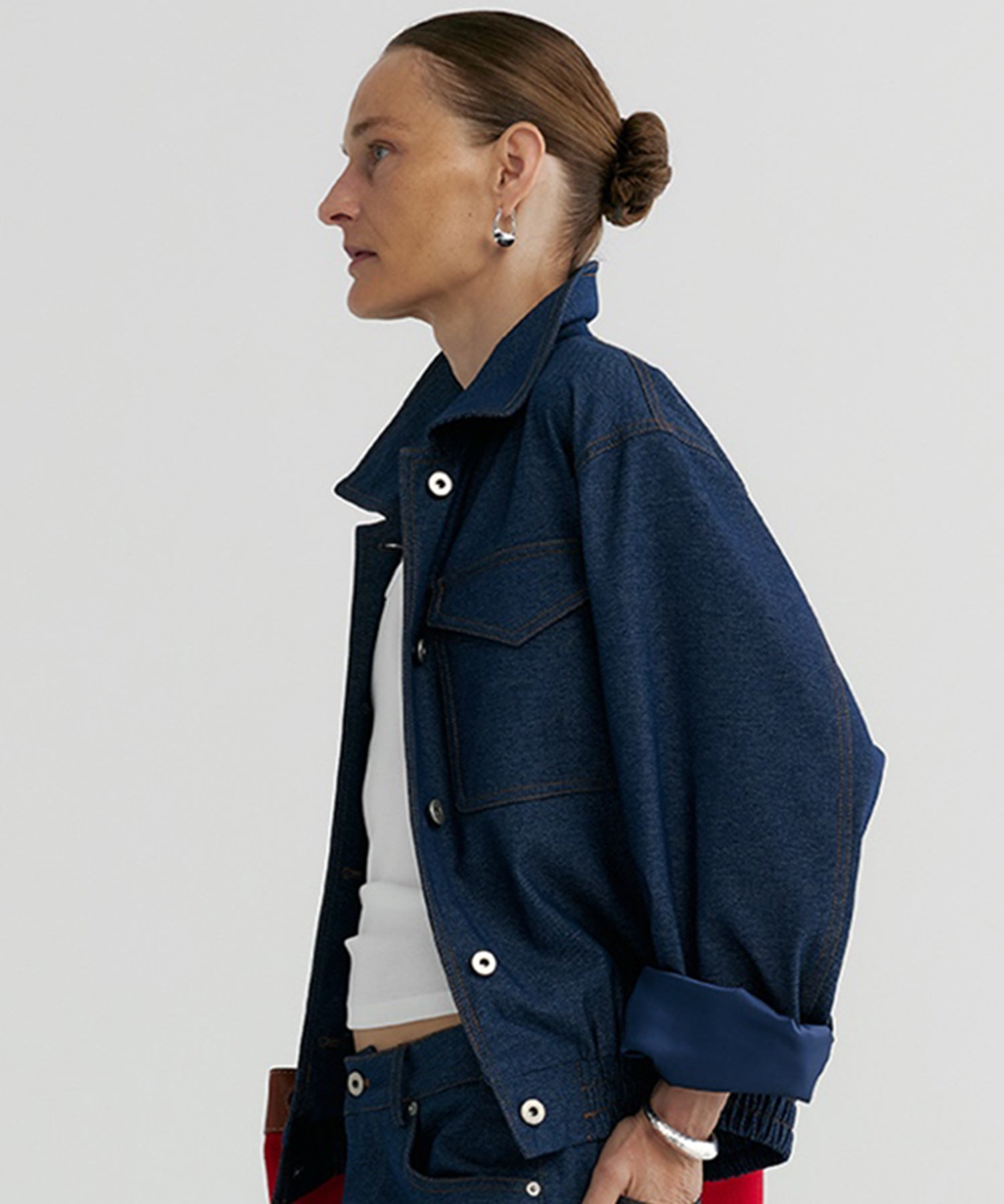 【12月上旬お届け予約商品】デニムライク ショートジャケット