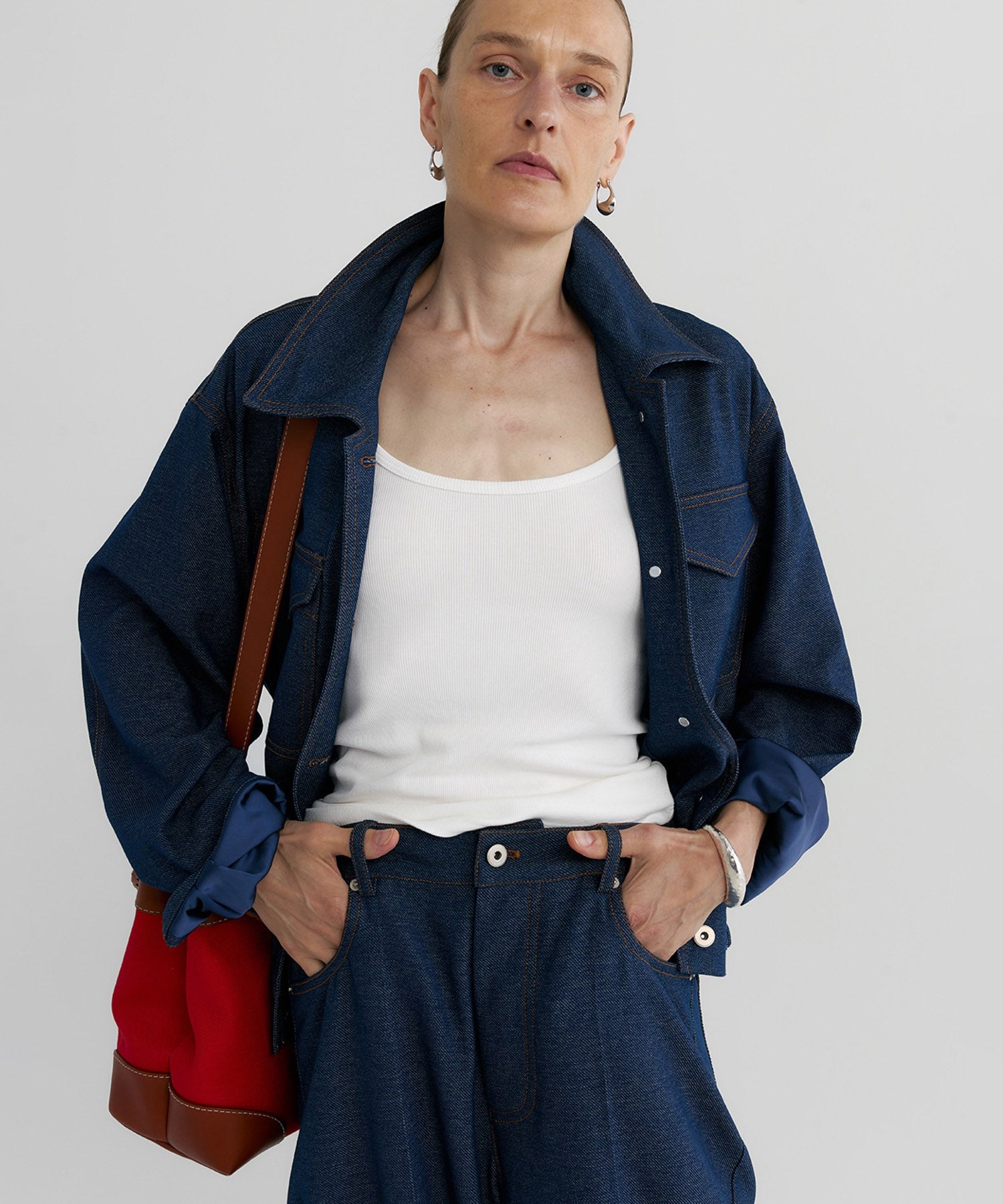 【12月上旬お届け予約商品】デニムライク ショートジャケット