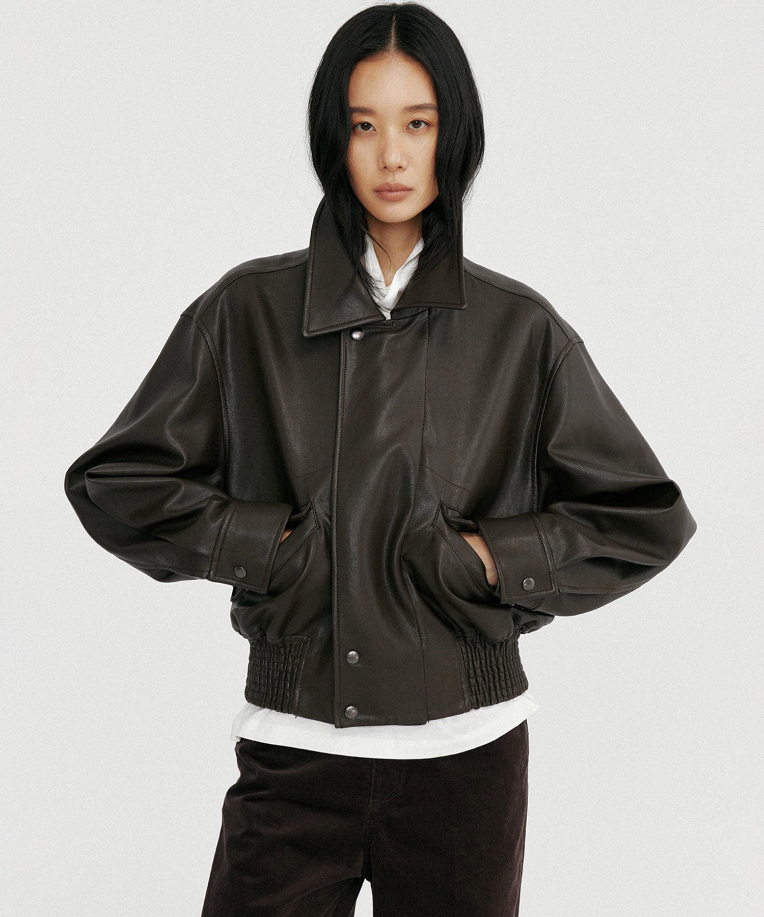 シャーリングショートジャケット