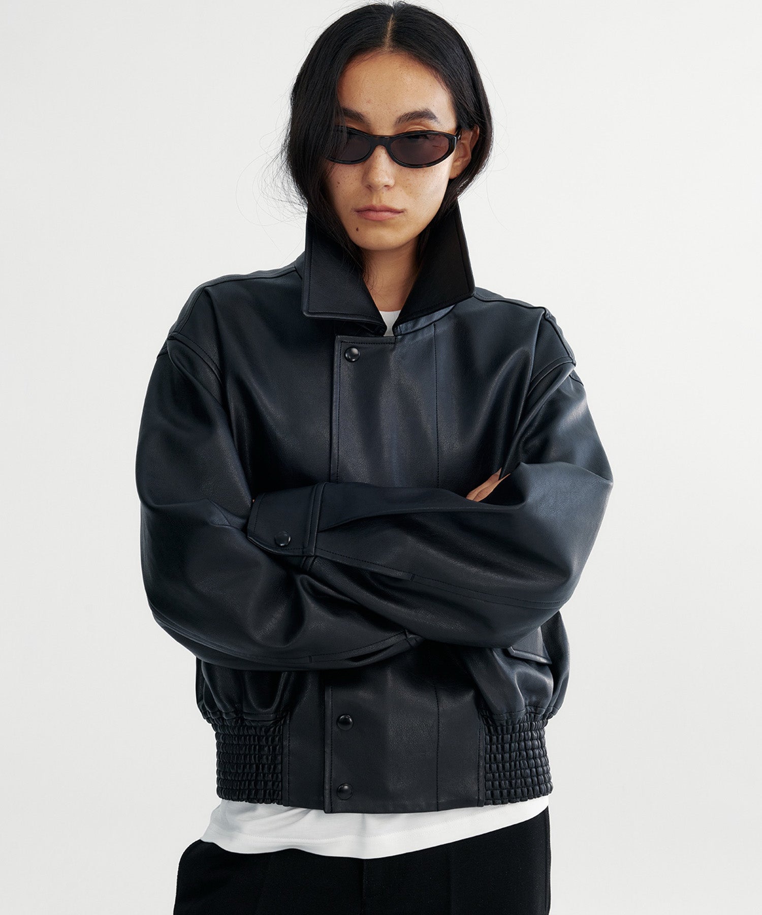 シャーリングショートジャケット