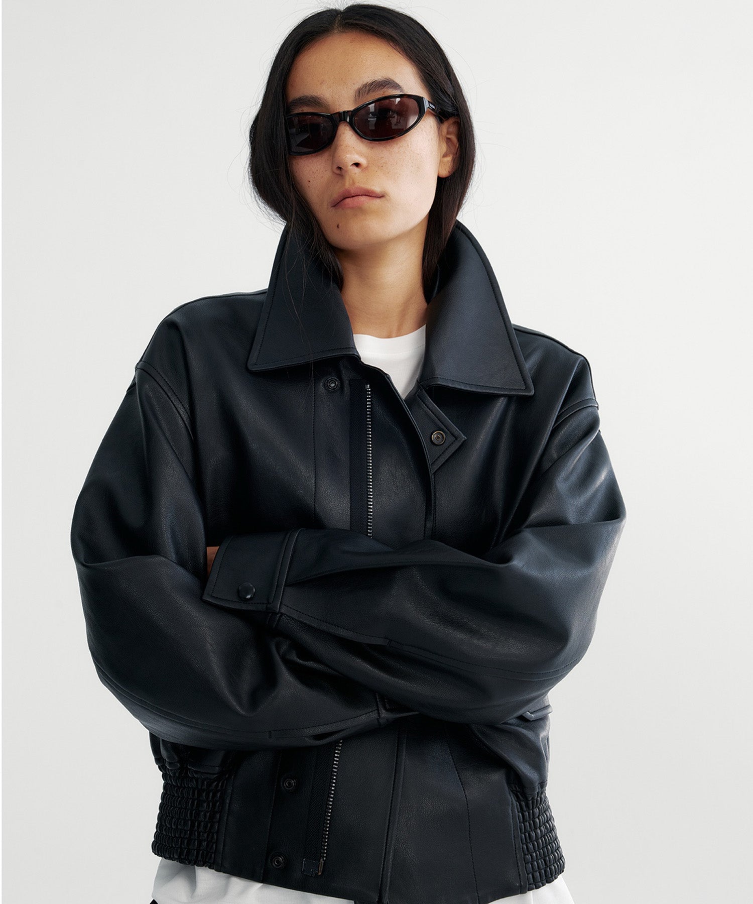 シャーリングショートジャケット