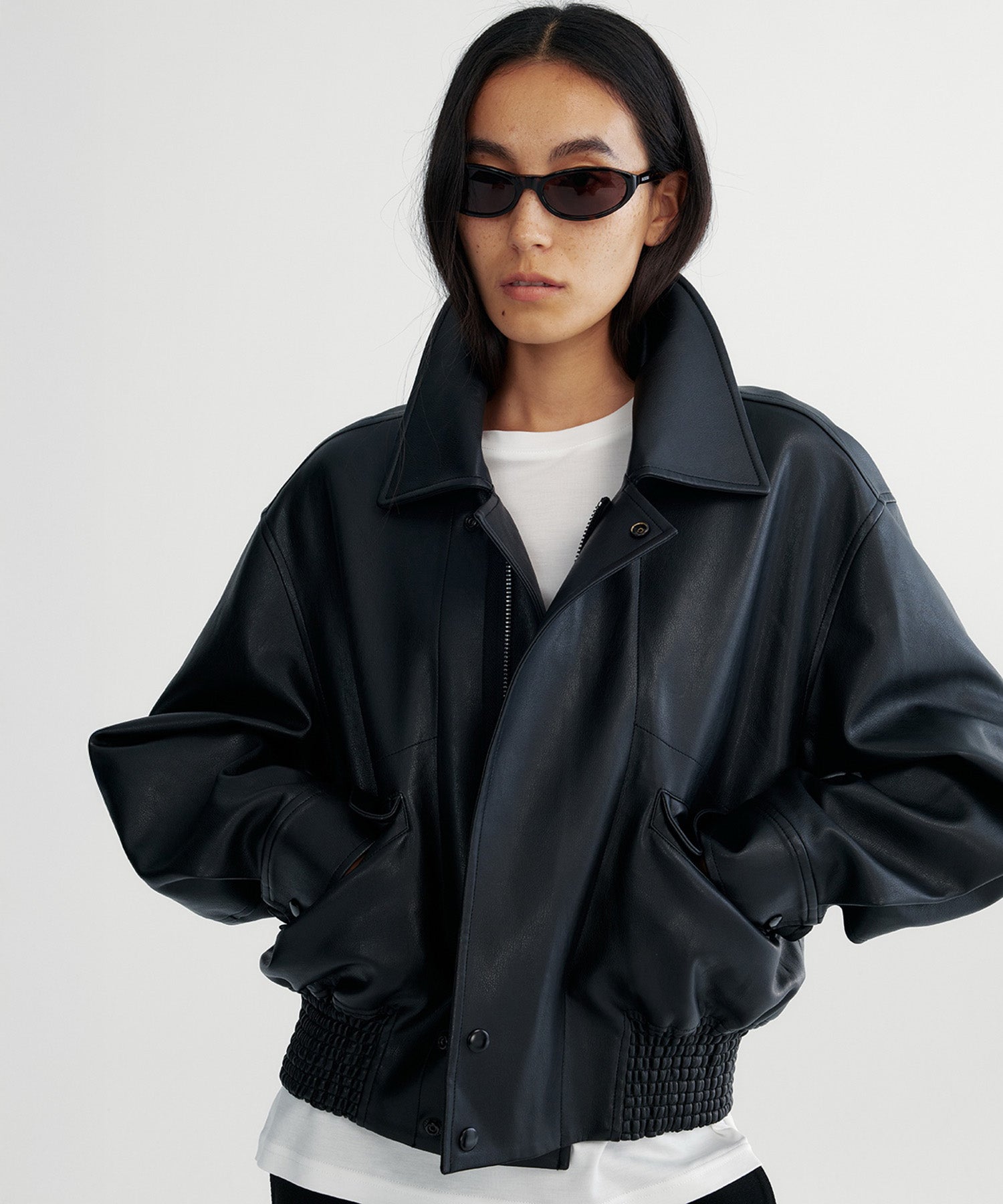 シャーリングショートジャケット