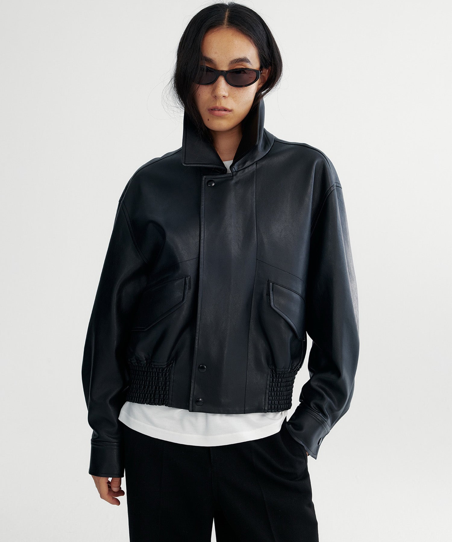 シャーリングショートジャケット