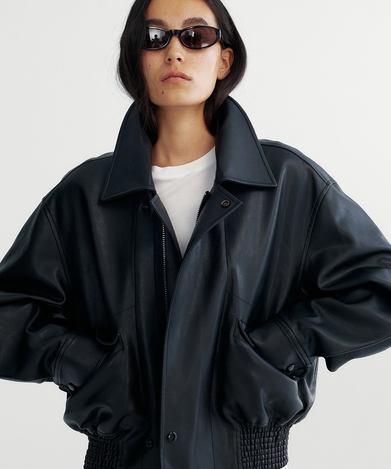 シャーリングショートジャケット