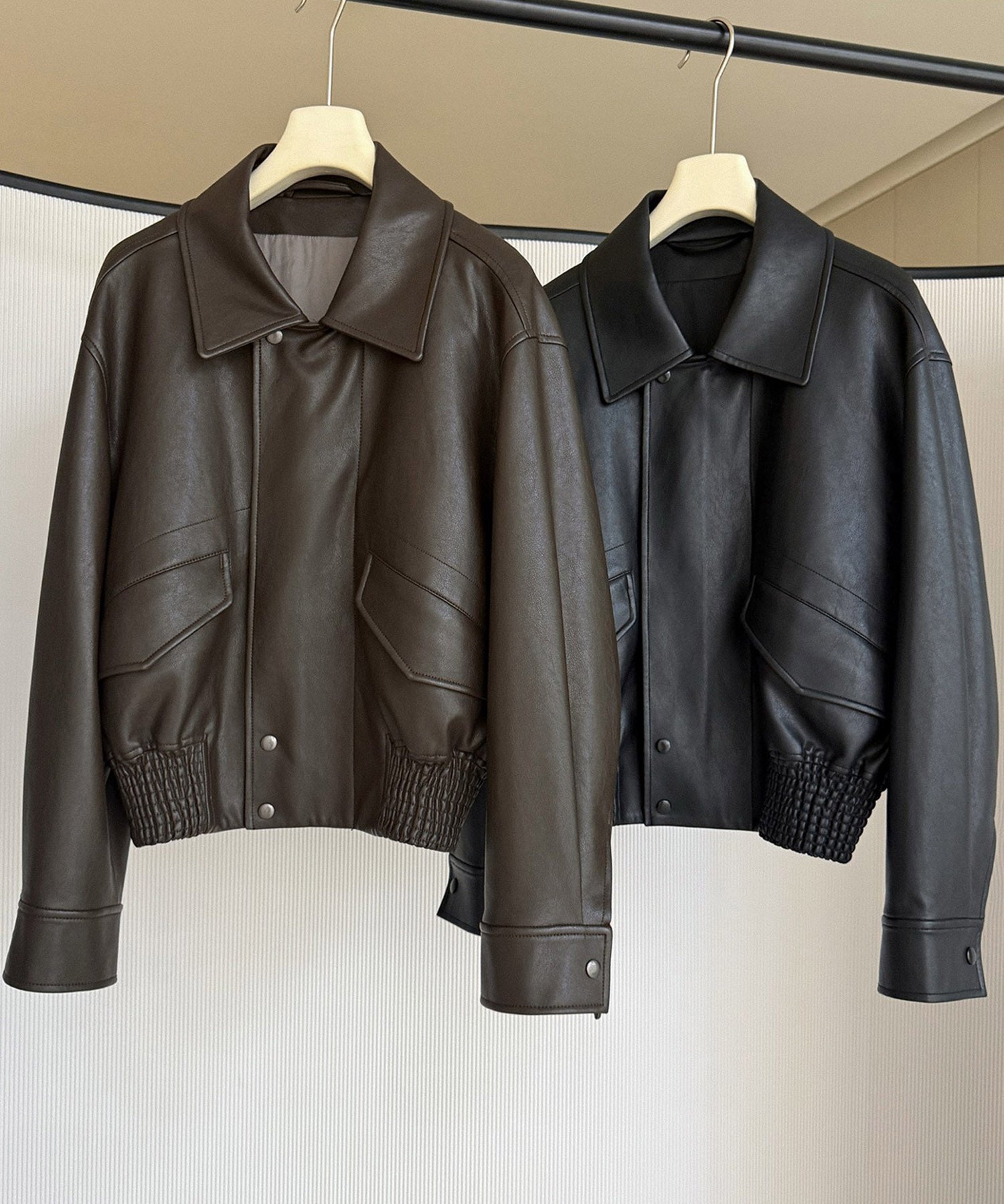 シャーリングショートジャケット