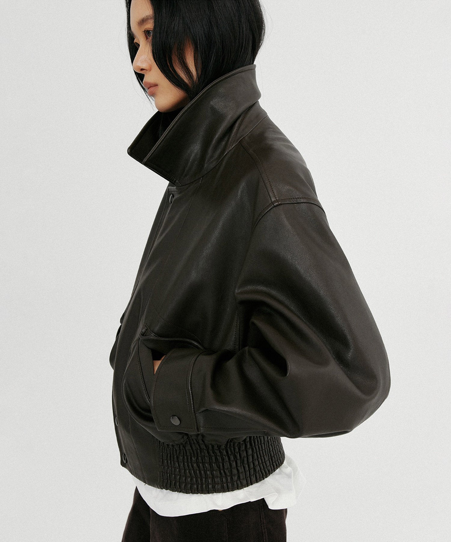 シャーリングショートジャケット