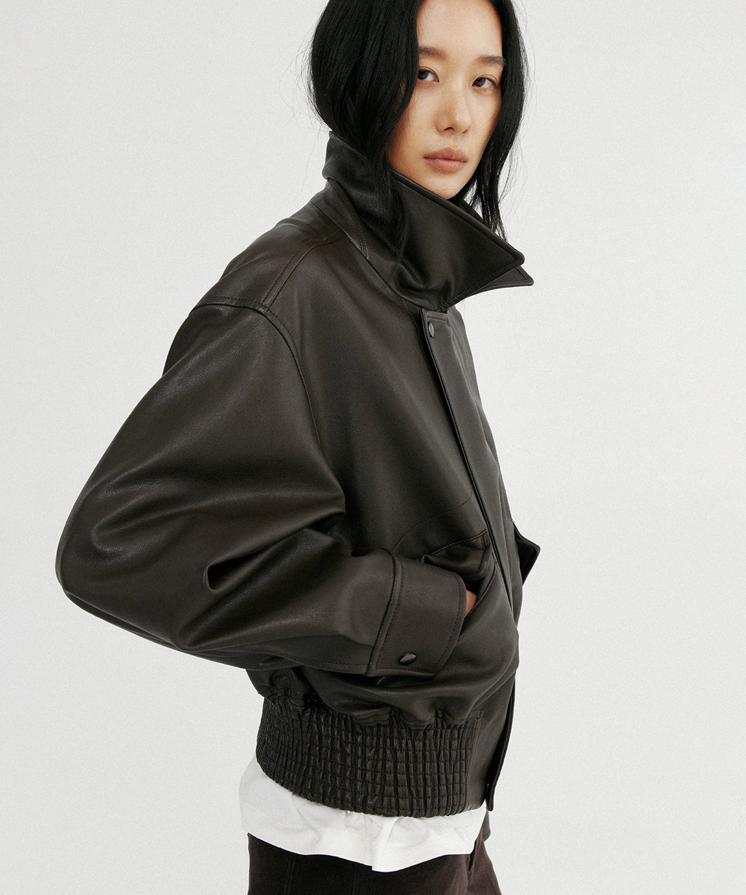 シャーリングショートジャケット