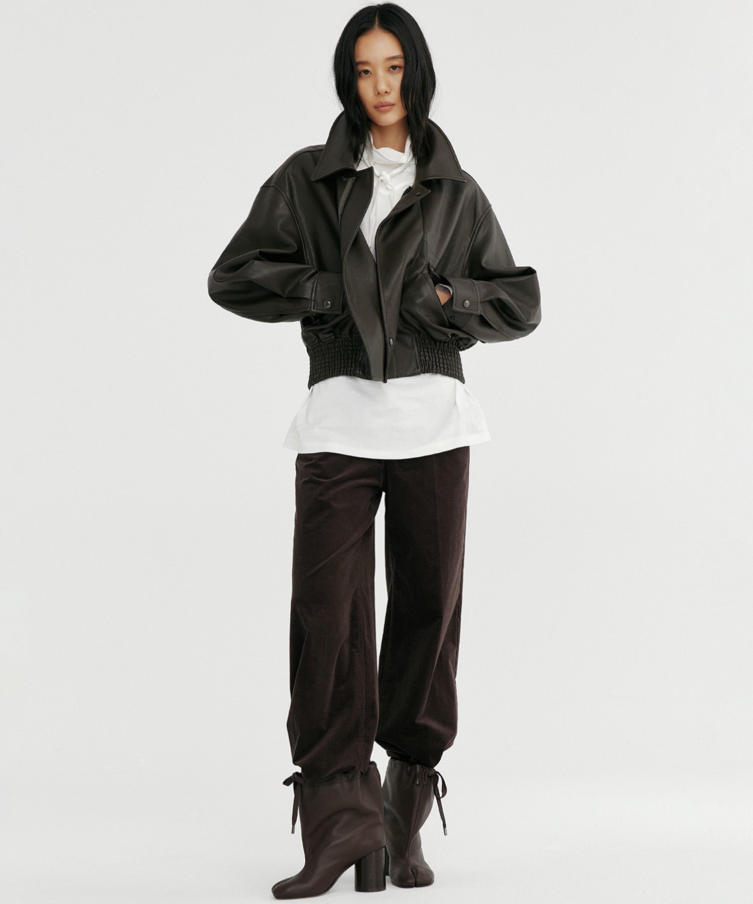 シャーリングショートジャケット