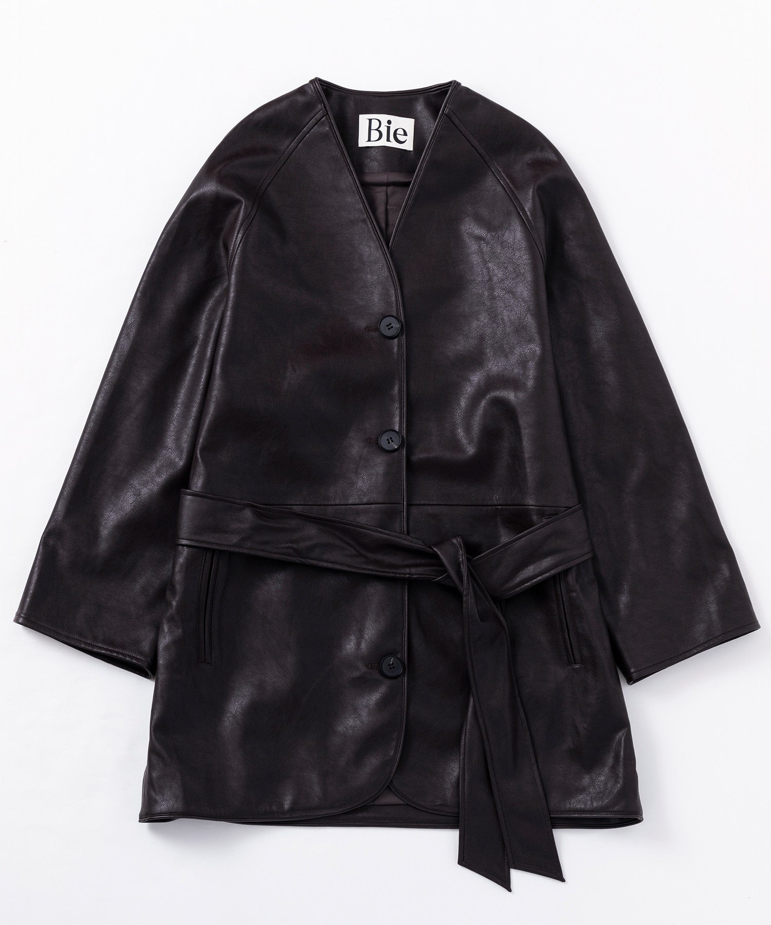 【12月上旬お届け予約商品】ノーカラーロングジャケット