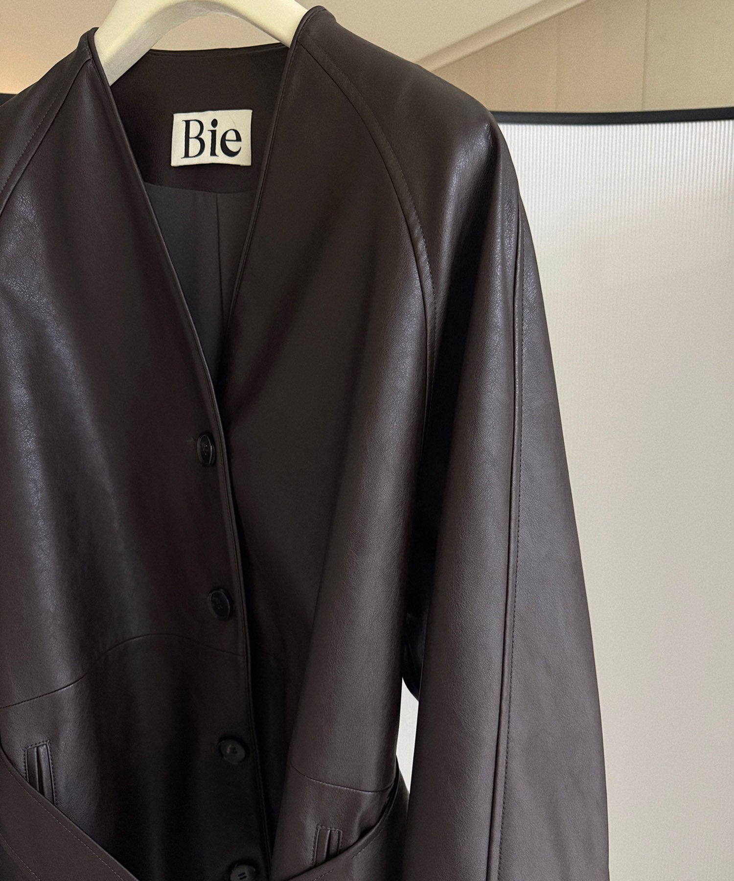 【12月上旬お届け予約商品】ノーカラーロングジャケット