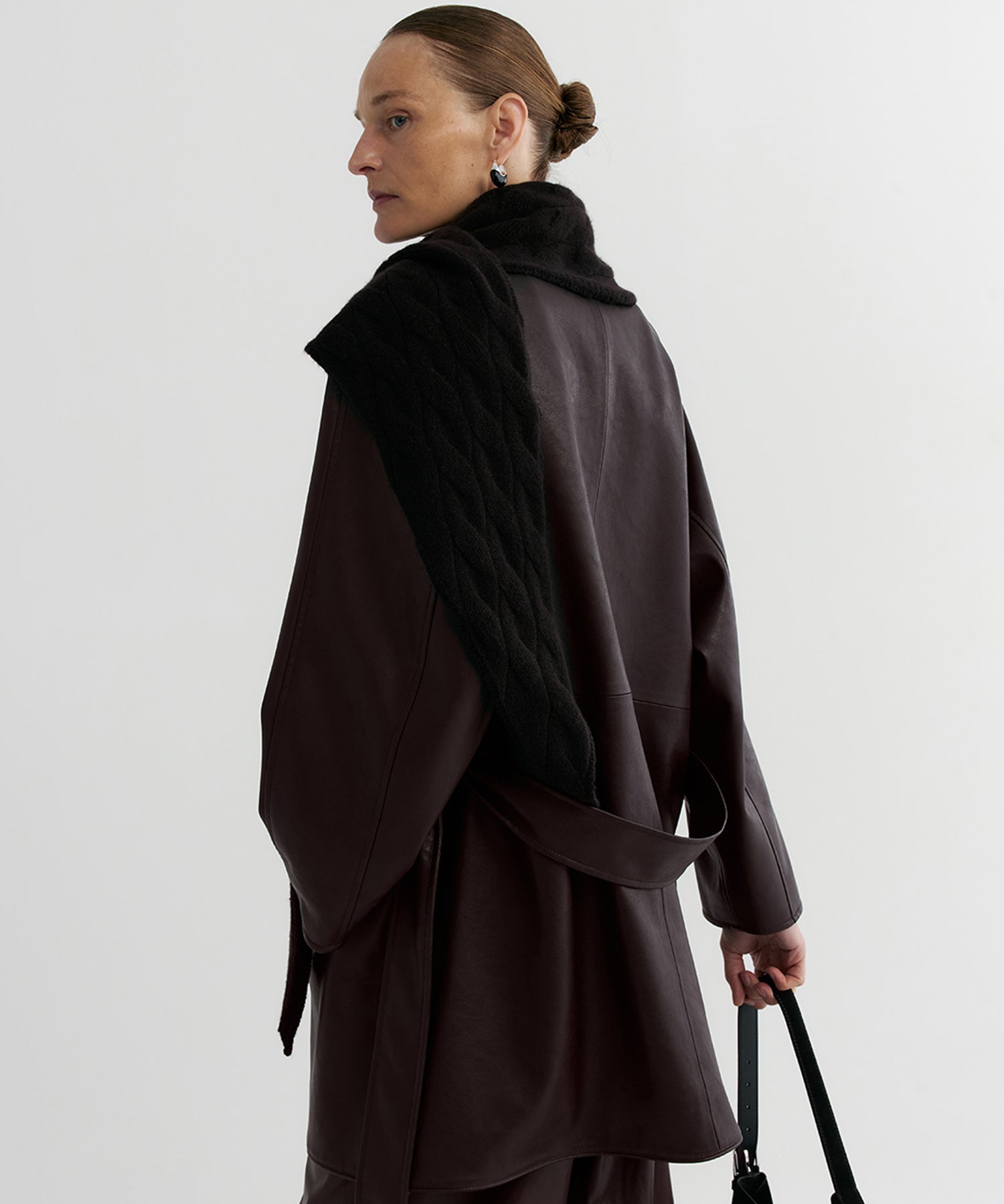 【12月上旬お届け予約商品】ノーカラーロングジャケット