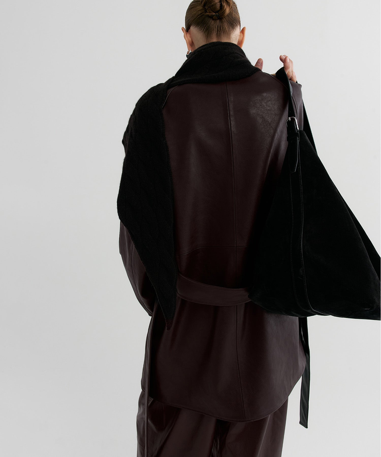 【12月上旬お届け予約商品】ノーカラーロングジャケット