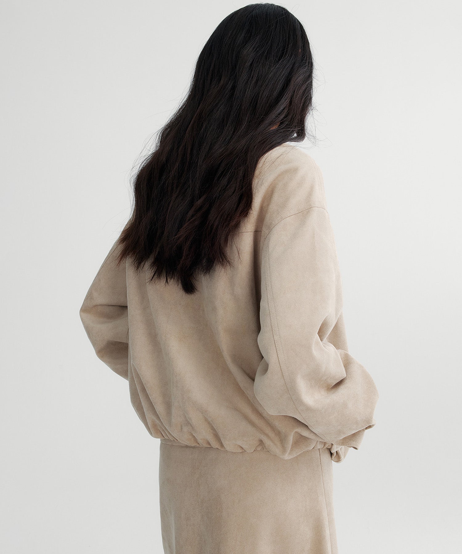 スエードライククロップドジャケット