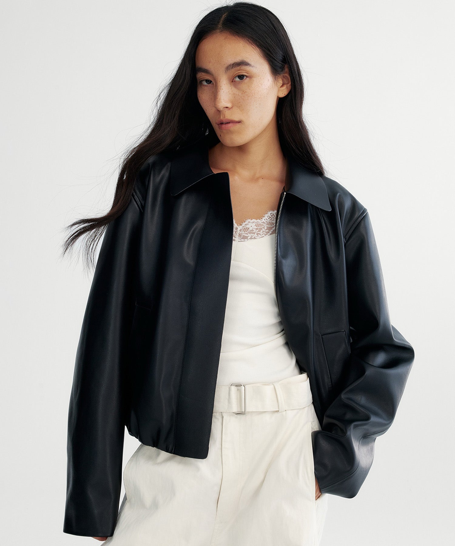 【12月上旬お届け予約商品】ウエストギャザー ショートジャケット