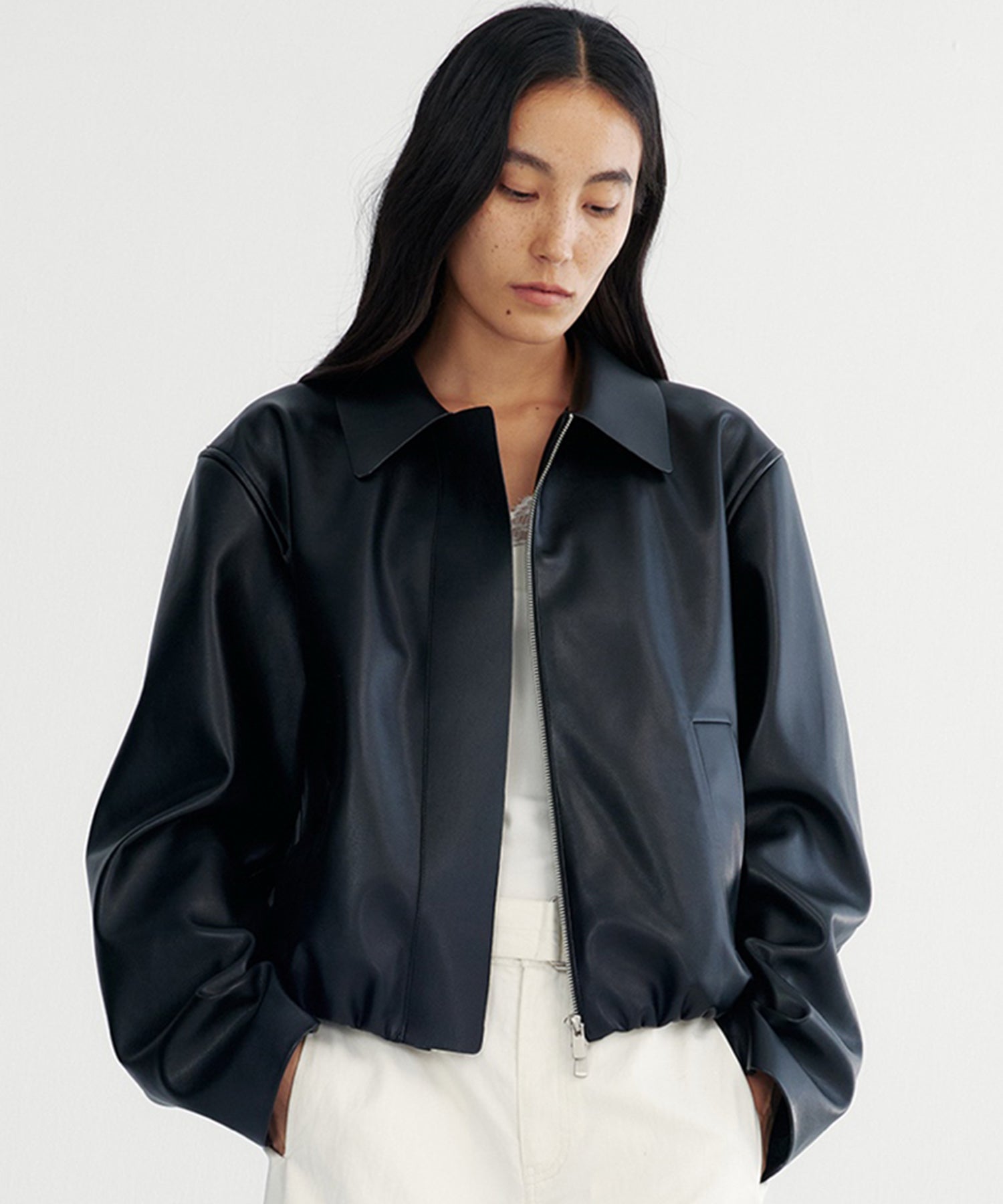 【12月上旬お届け予約商品】ウエストギャザー ショートジャケット