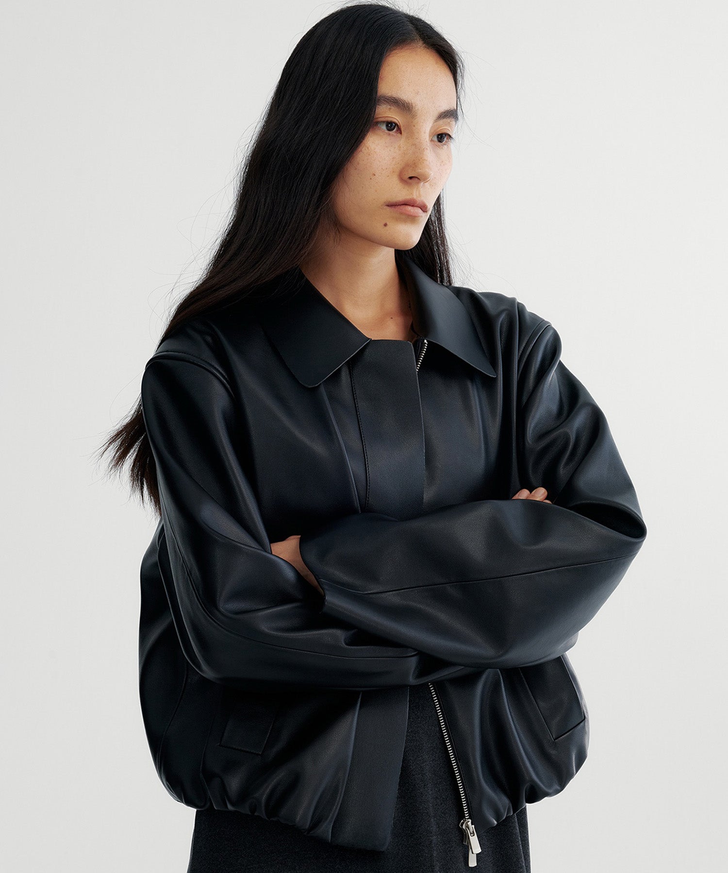 【12月上旬お届け予約商品】ウエストギャザー ショートジャケット