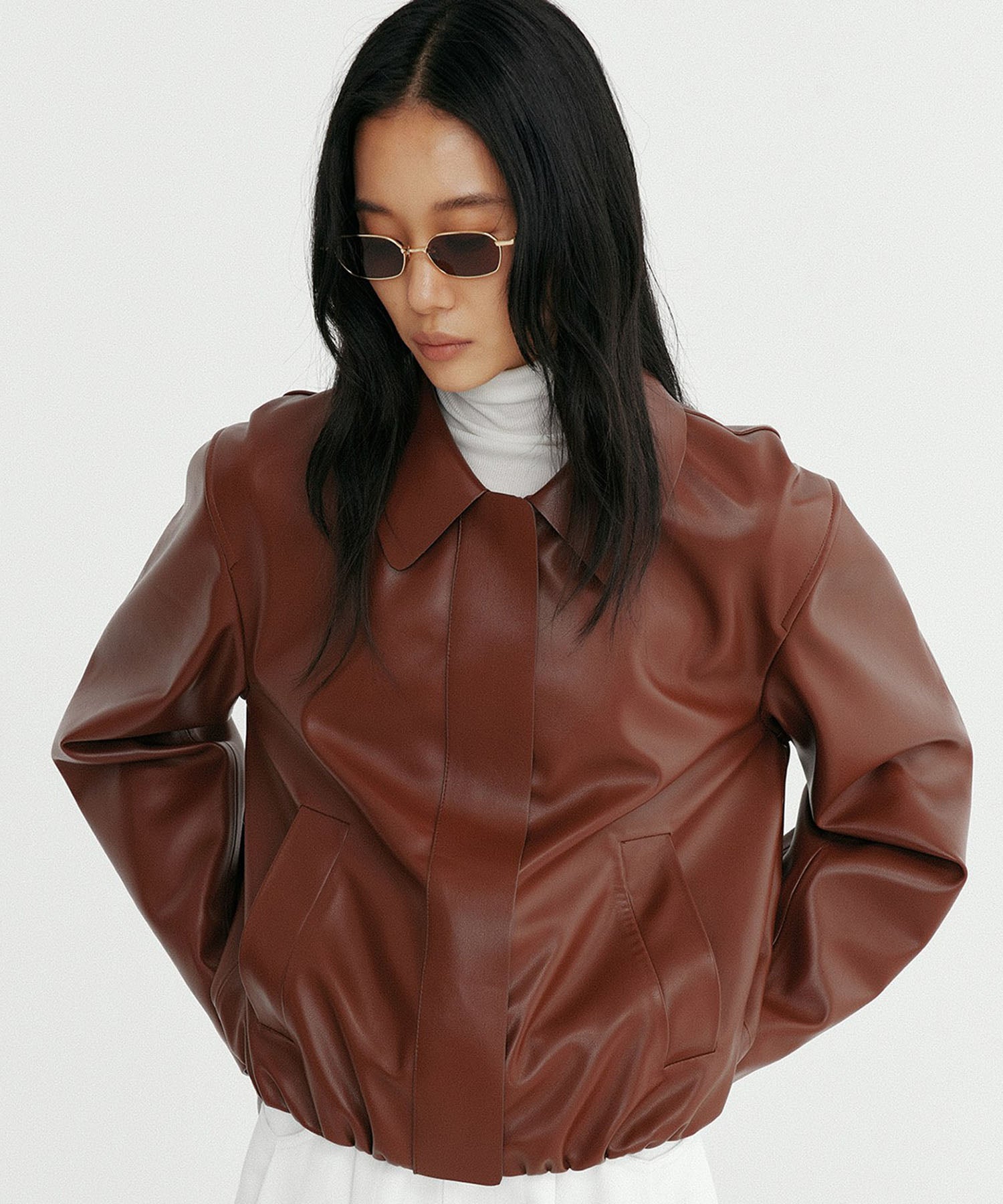 【12月上旬お届け予約商品】ウエストギャザー ショートジャケット