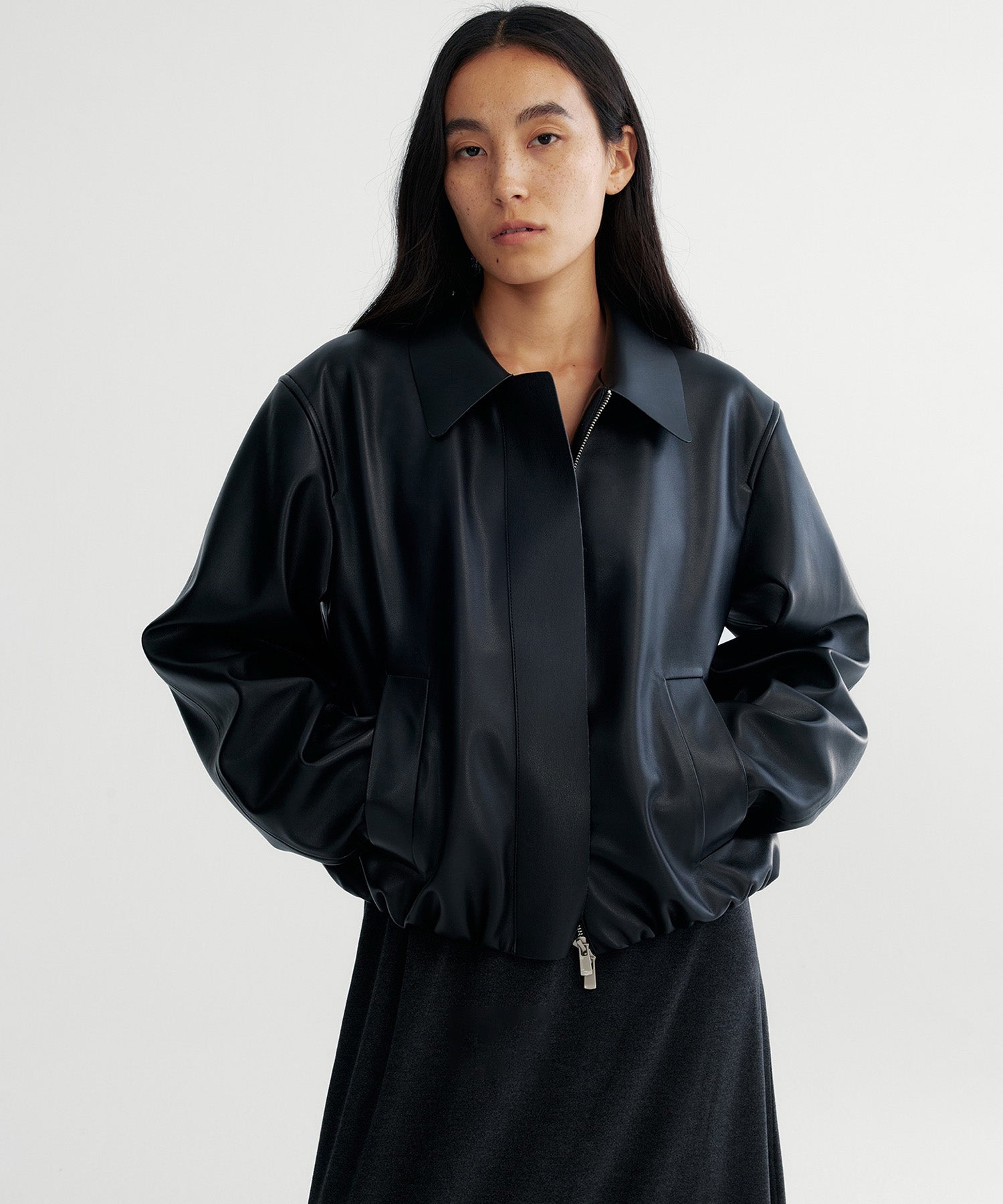 【12月上旬お届け予約商品】ウエストギャザー ショートジャケット