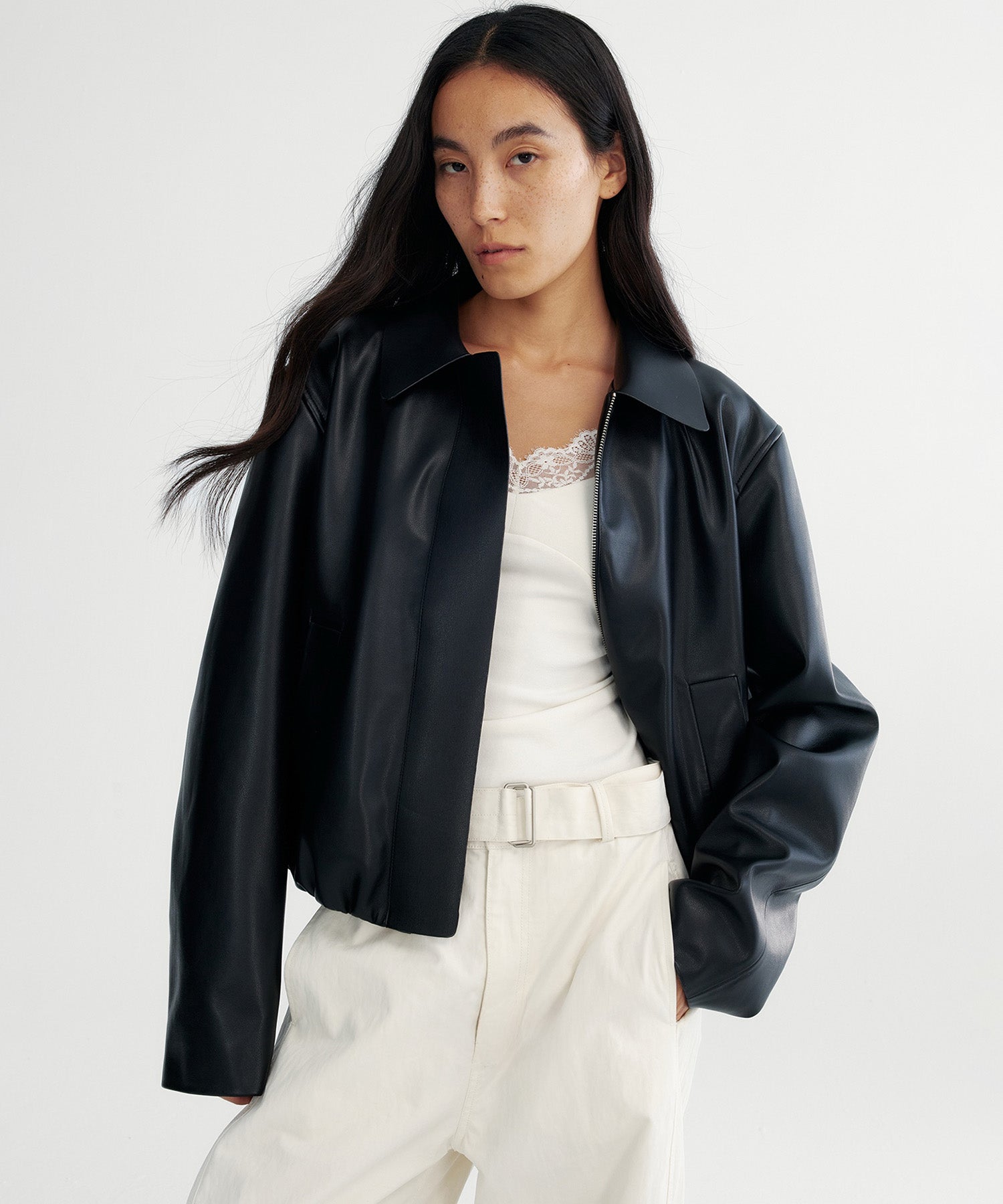 【12月上旬お届け予約商品】ウエストギャザー ショートジャケット