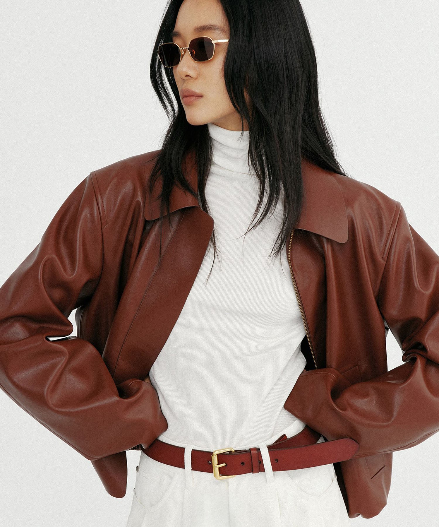 【12月上旬お届け予約商品】ウエストギャザー ショートジャケット