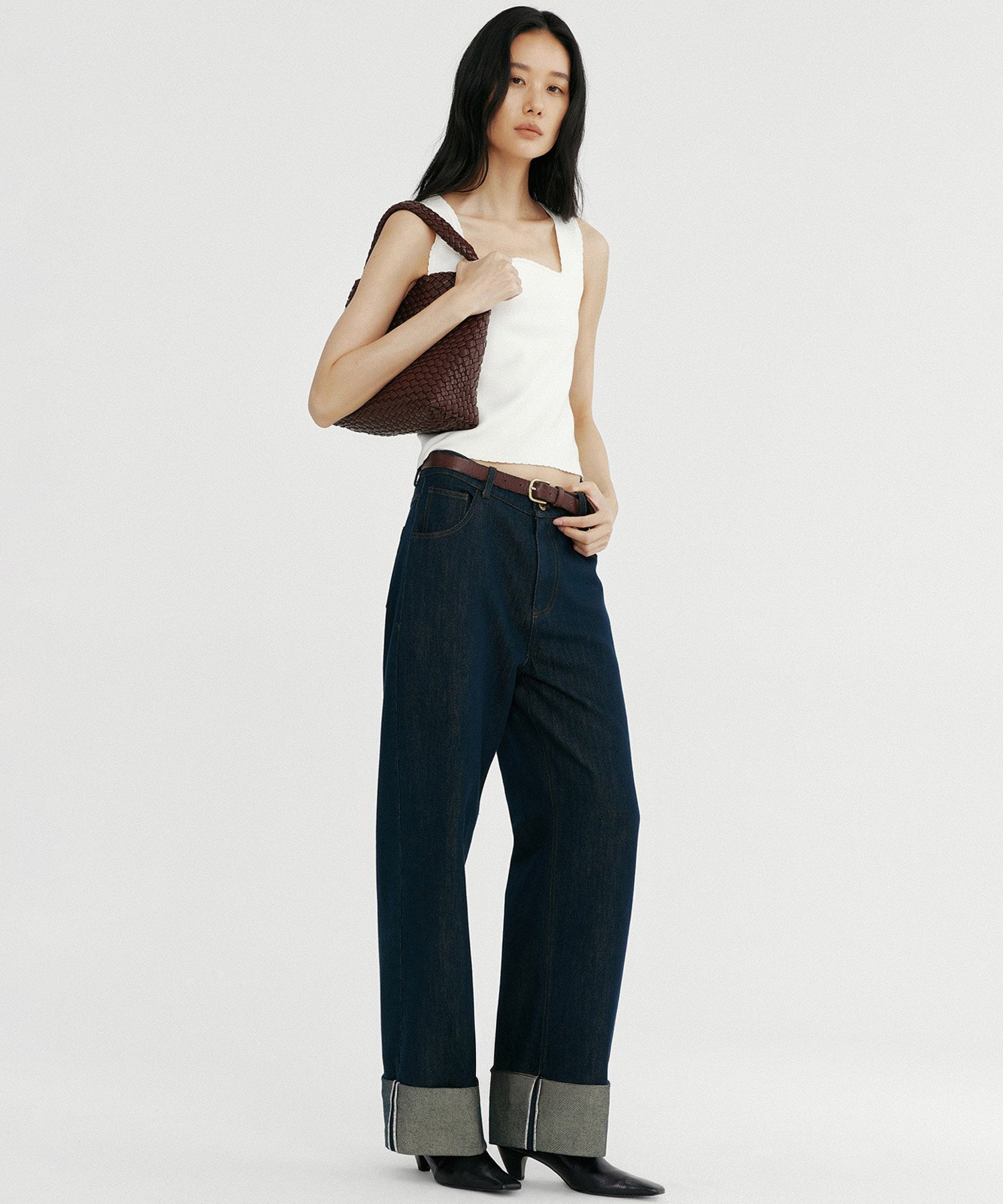 スクエアネック タンクトップ