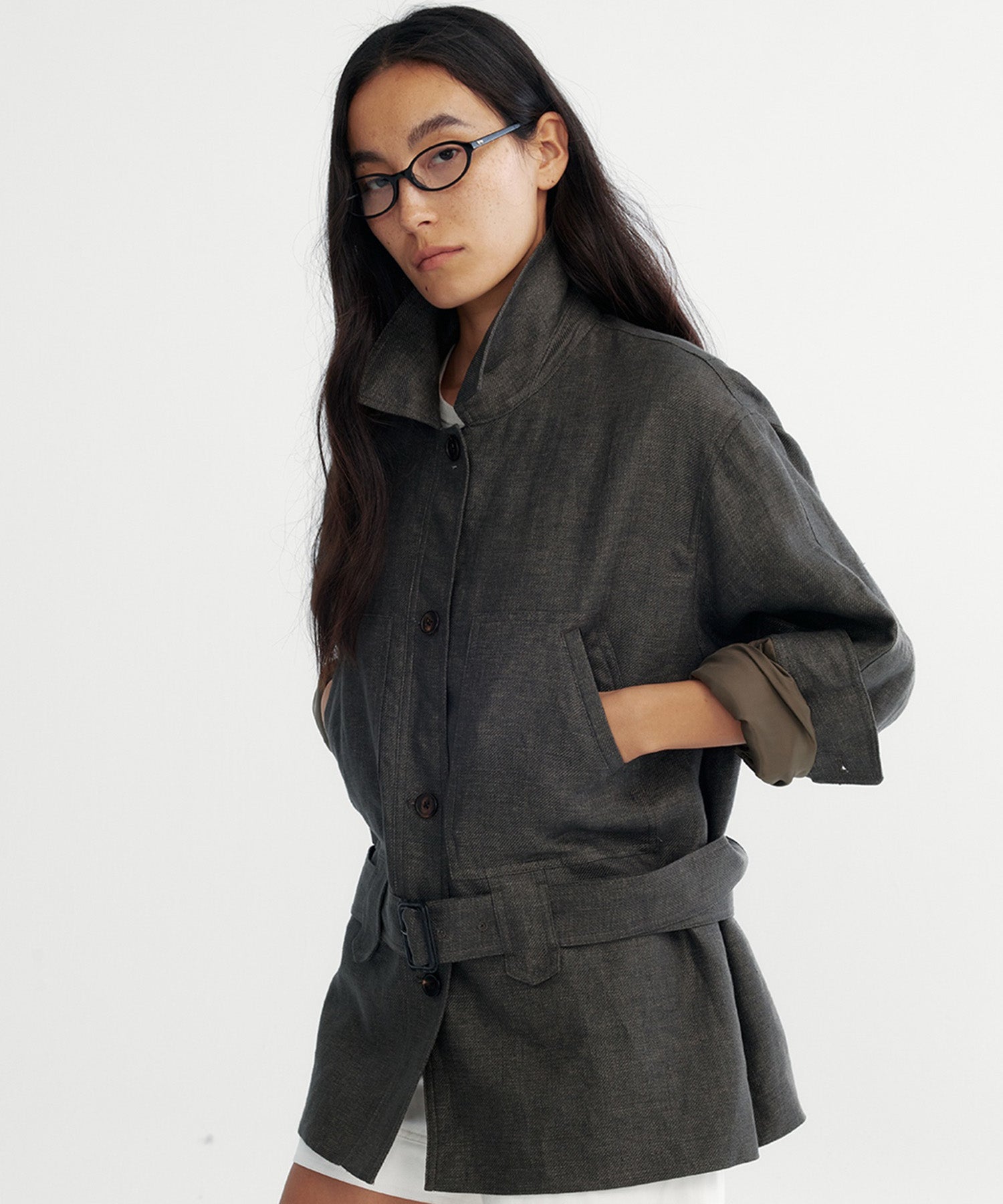 オーバーサイズ ミリタリージャケット