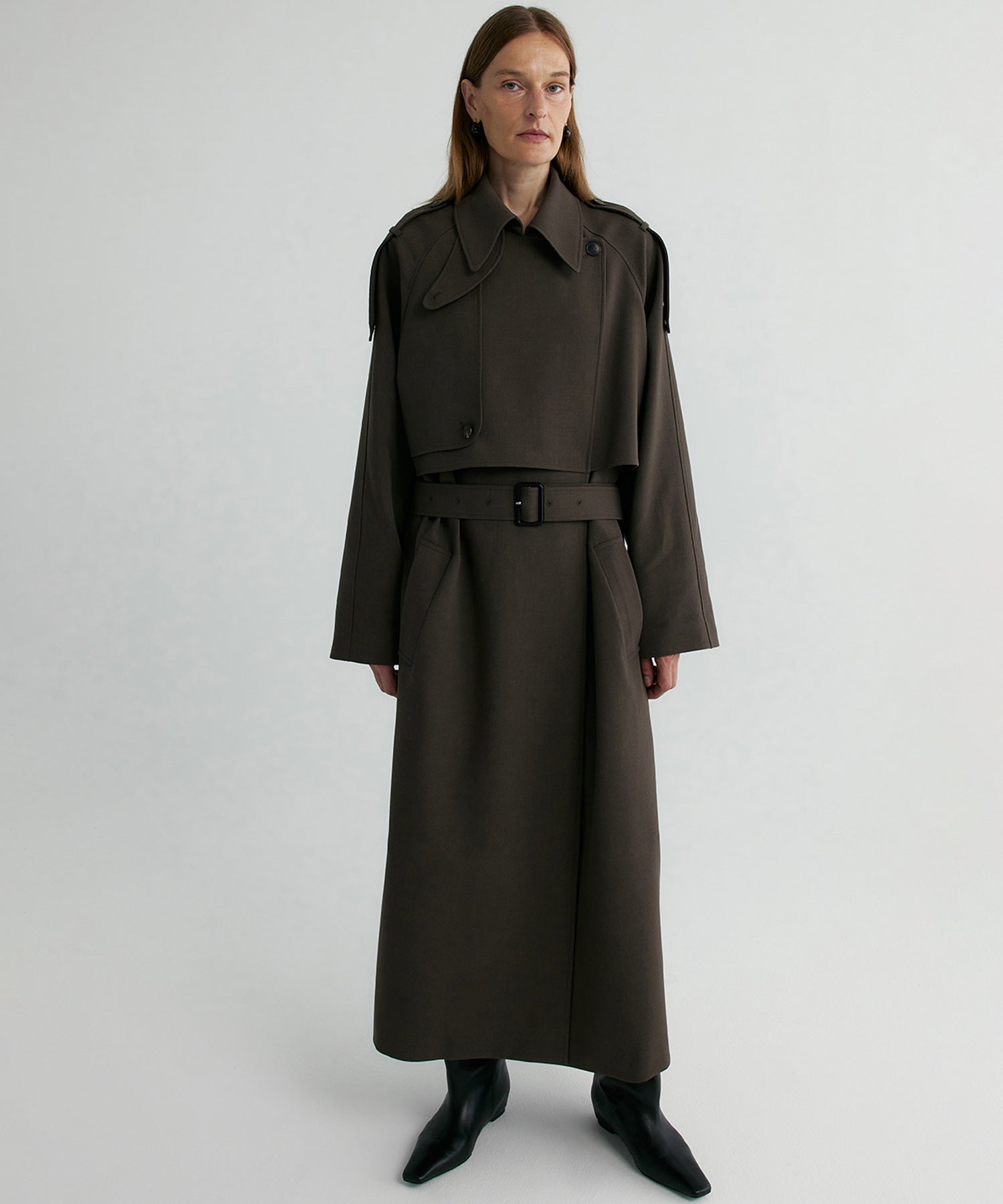 【12月上旬お届け予約商品】ロングトレンチコート