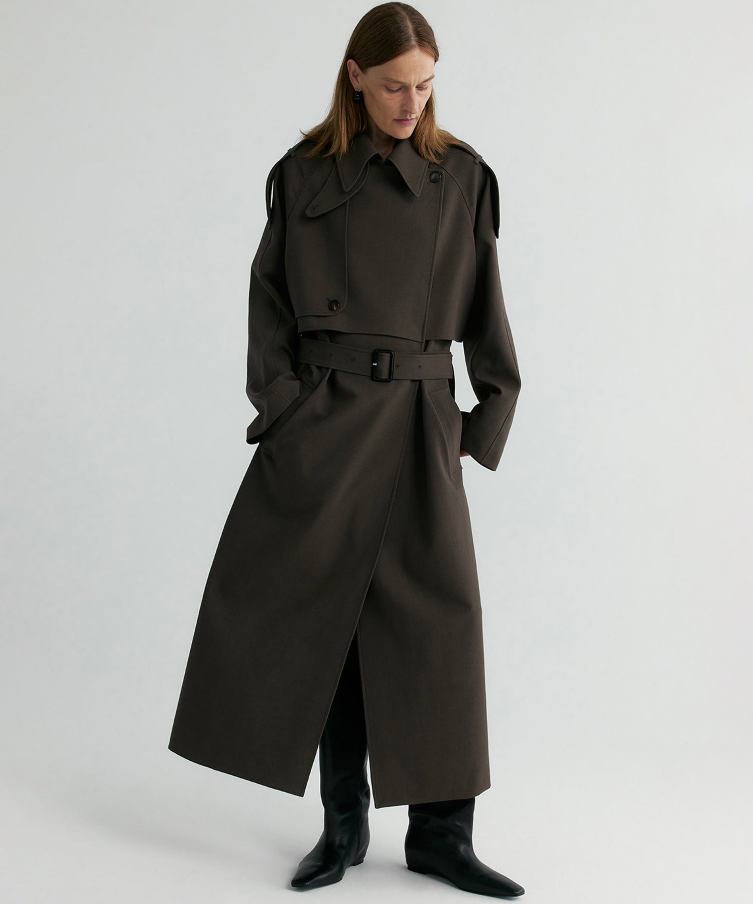 【12月上旬お届け予約商品】ロングトレンチコート