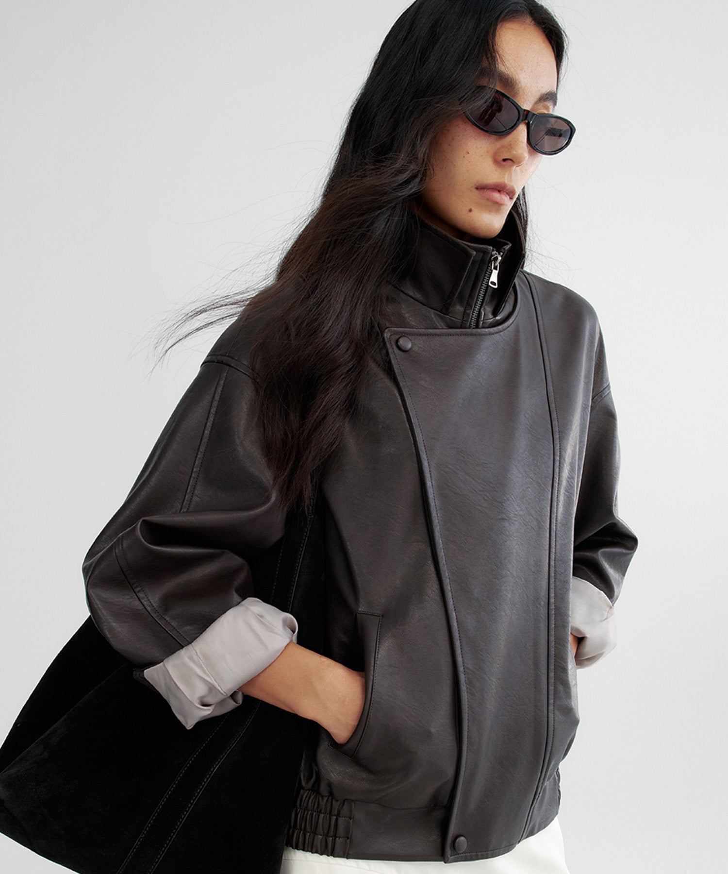 【12月上旬お届け予約商品】ダブルカラーレザージャケット