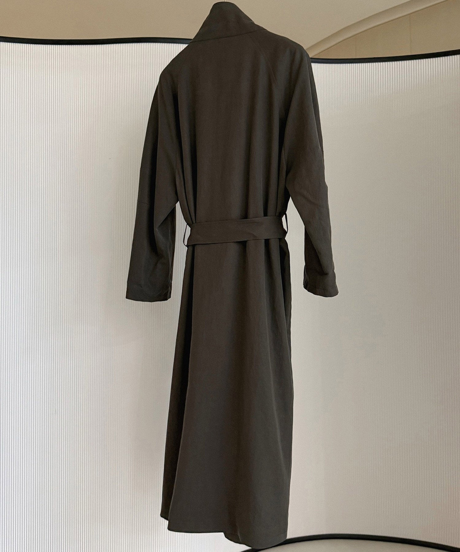 スタンドカラー ロングコート