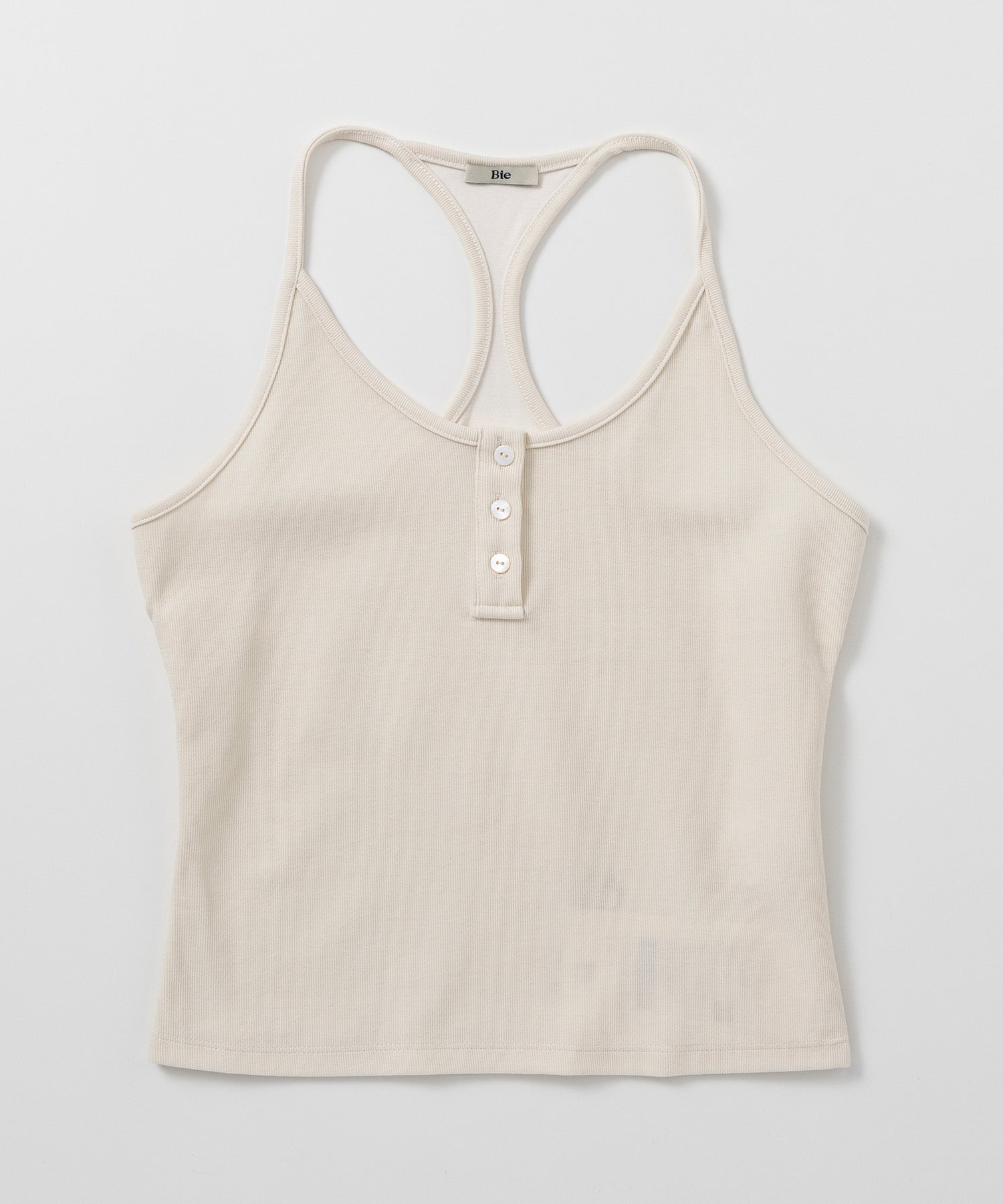 バッククロス リブタンクトップ