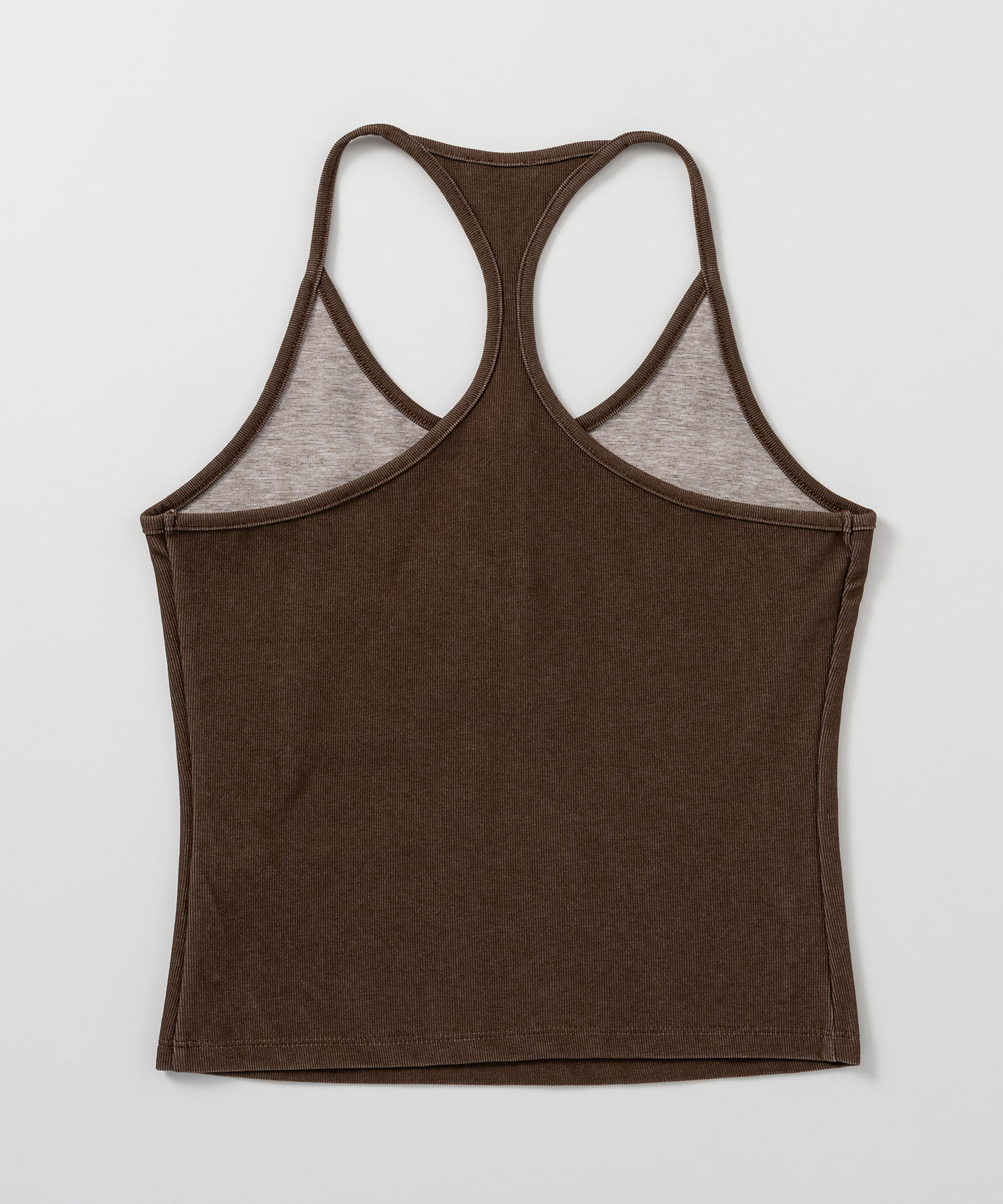 バッククロス リブタンクトップ