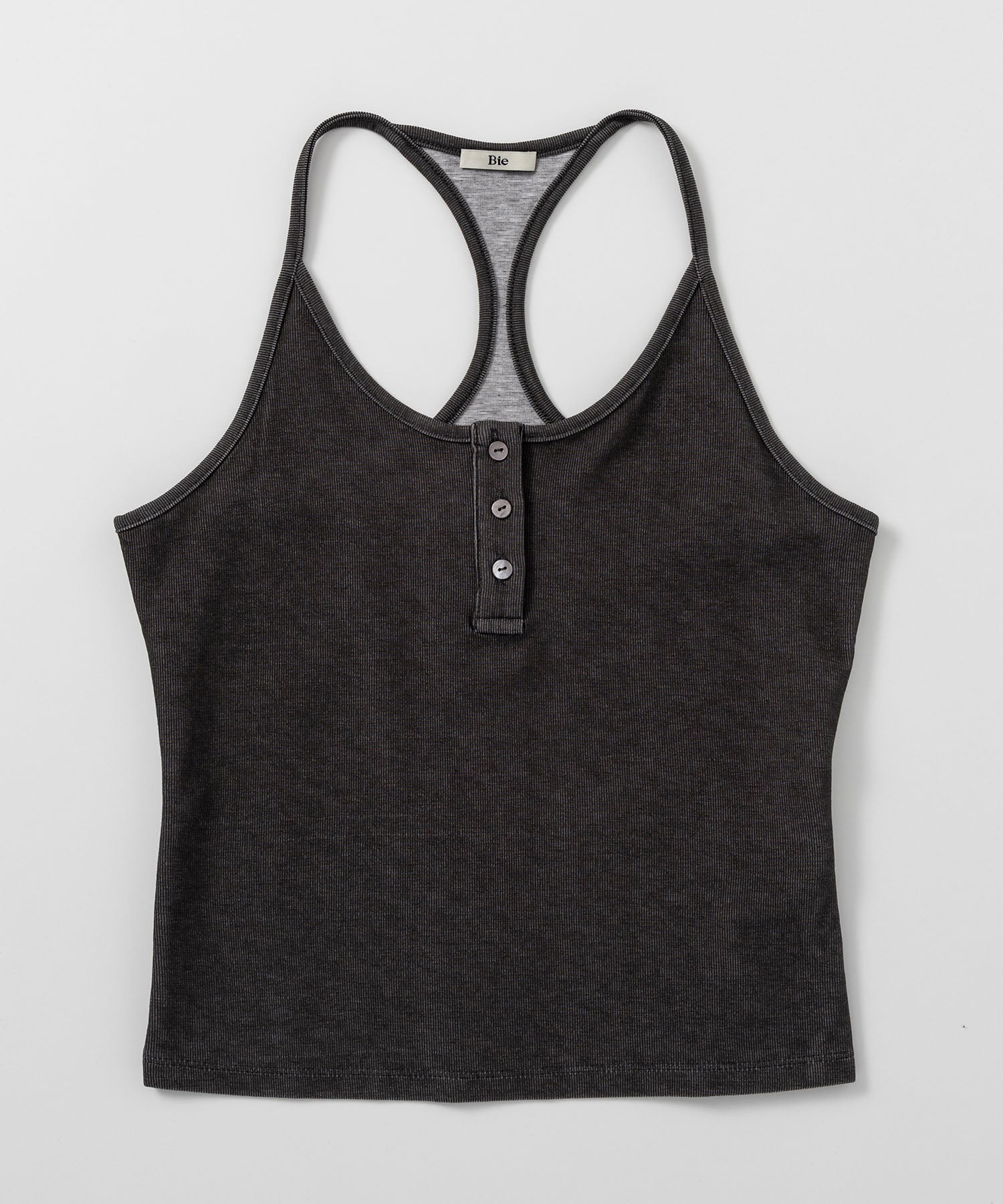 バッククロス リブタンクトップ