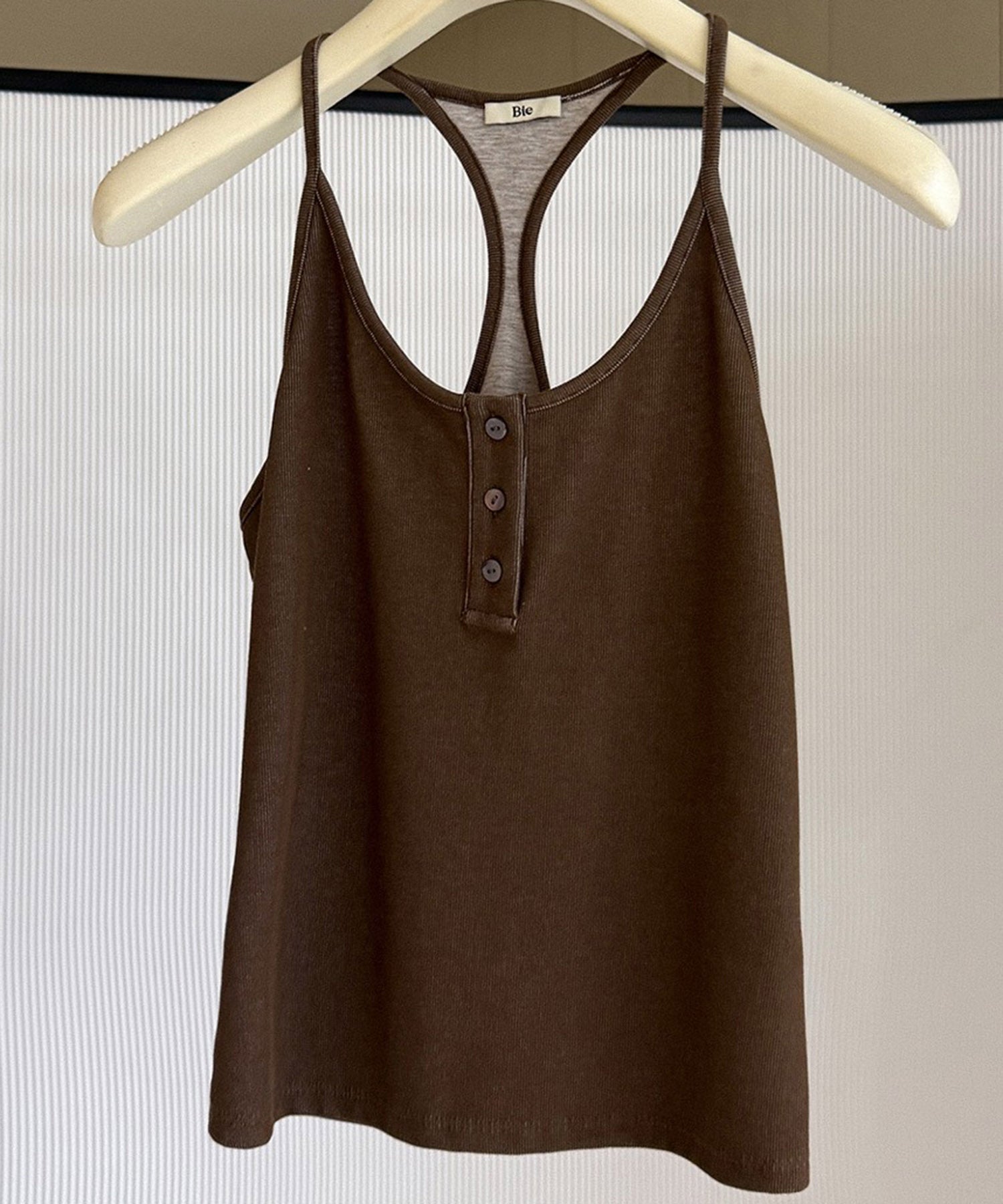 バッククロス リブタンクトップ