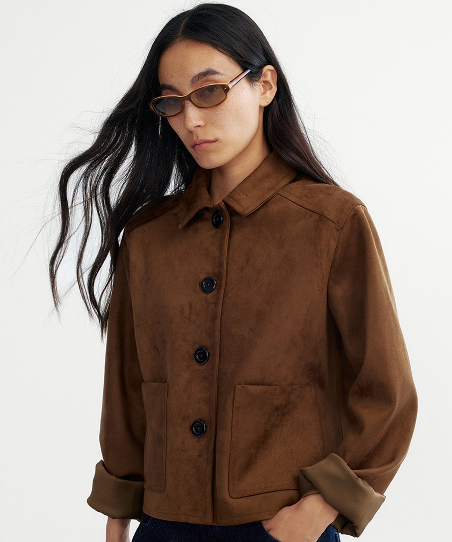 スエードライクショートジャケット