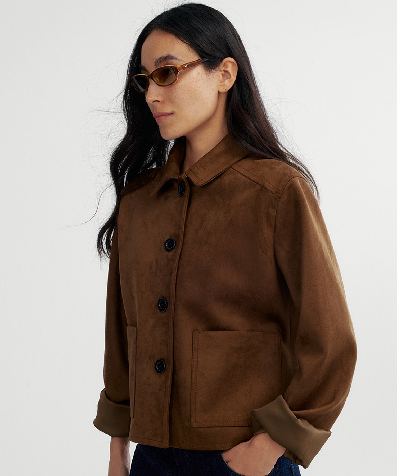 スエードライクショートジャケット