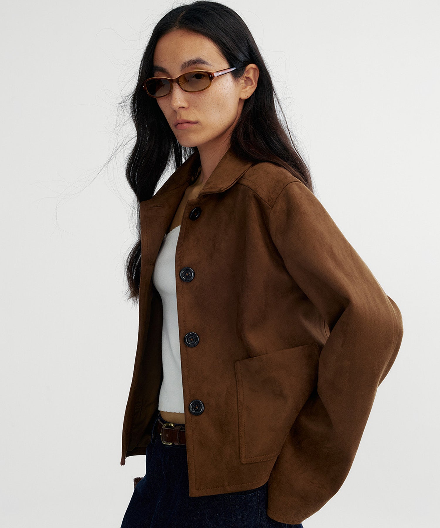 スエードライクショートジャケット