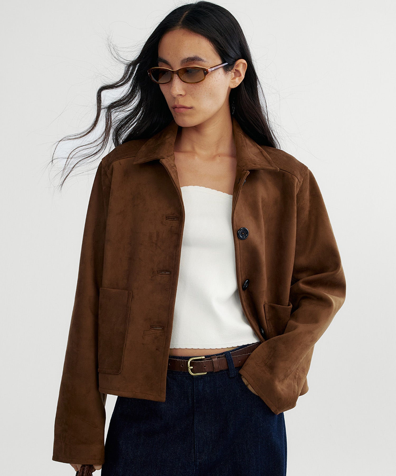 スエードライクショートジャケット