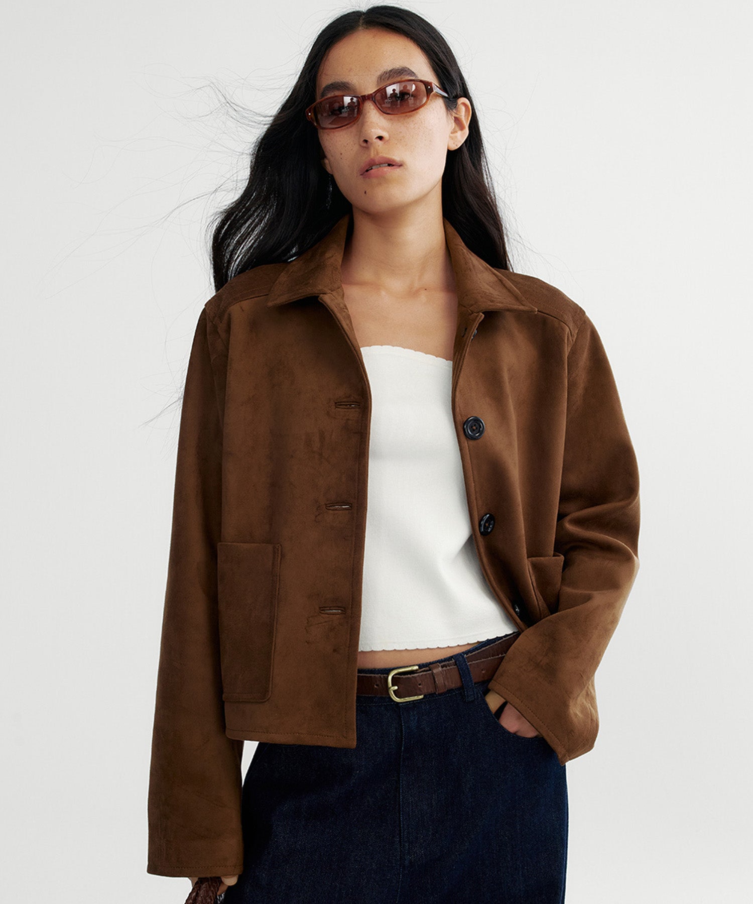 スエードライクショートジャケット