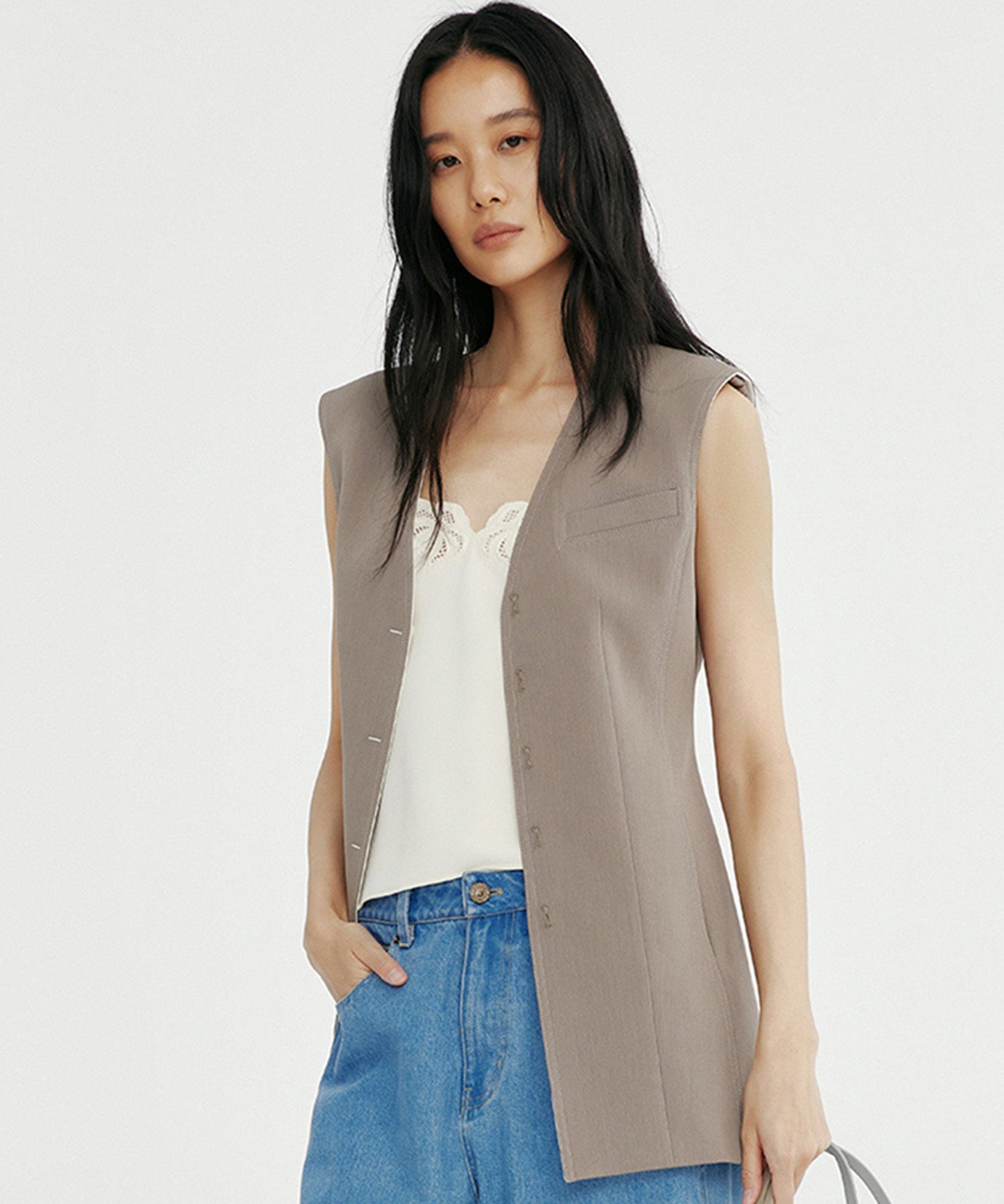 コンシャスVネックジレ