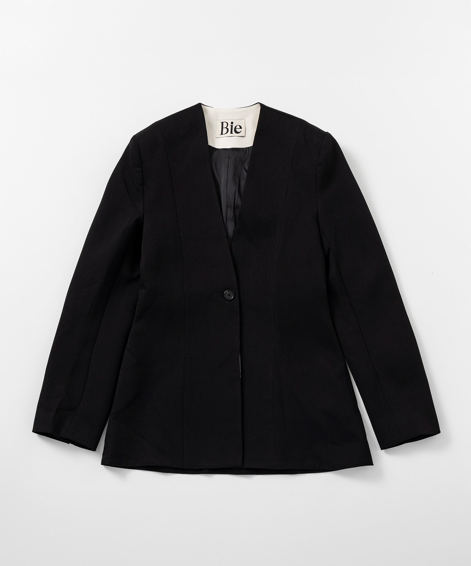 ワンボタン ノーカラージャケット