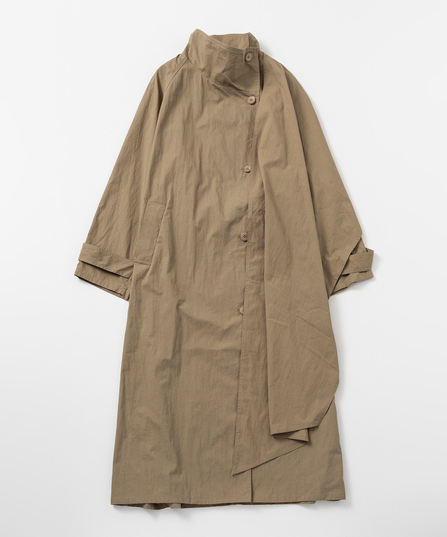 オーバーラップスタンドカラーコート