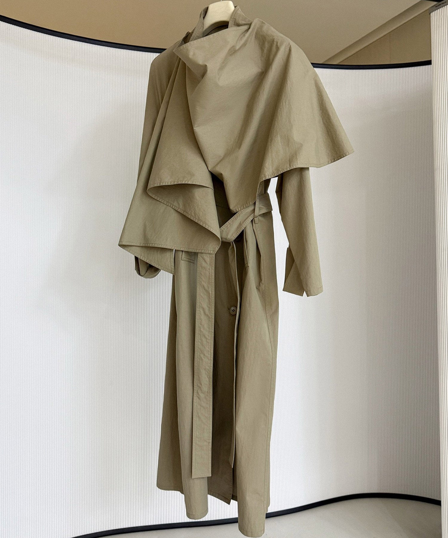 オーバーラップスタンドカラーコート