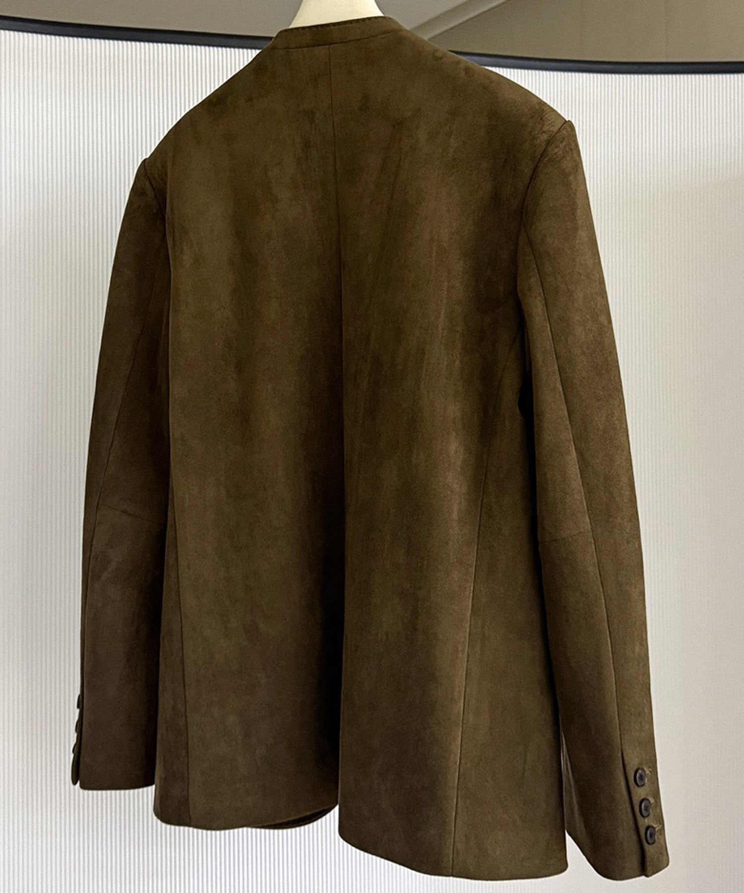 【12月上旬お届け予約商品】スエードタッチノーカラージャケット