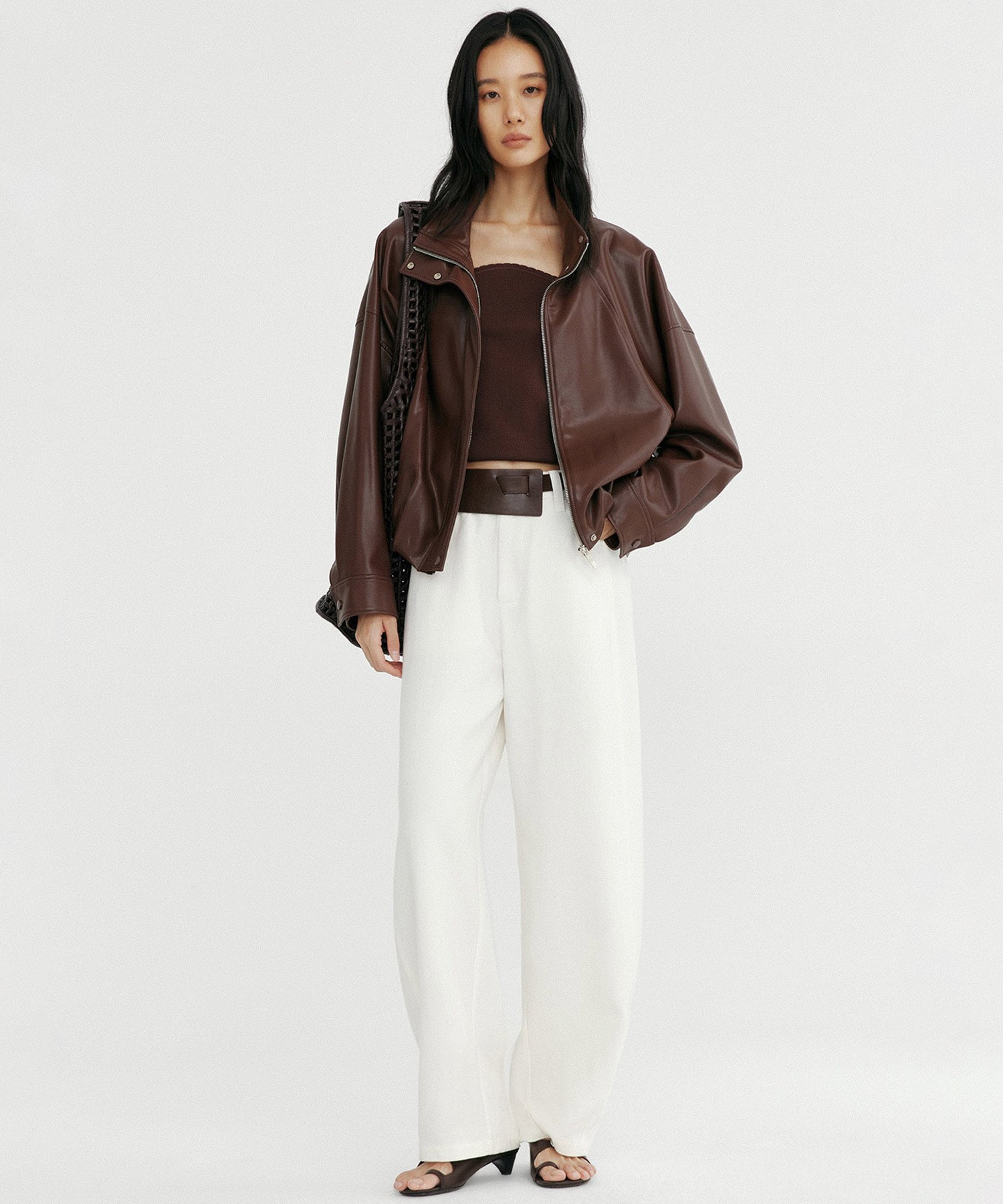 【12月上旬お届け予約商品】スタンドカラーレザージャケット